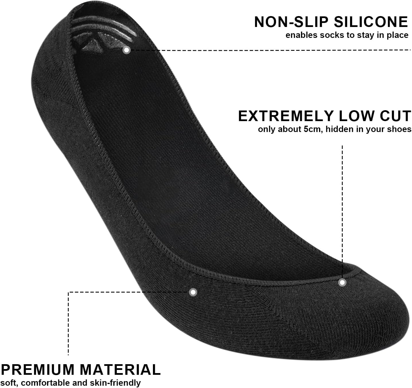 No Show Socks Mens 9-12/6-8, 6Pairs Invisible Socks Men Low Cut Liner Socks Multipack Hidden in Shoe Footsies for Loafer Summer