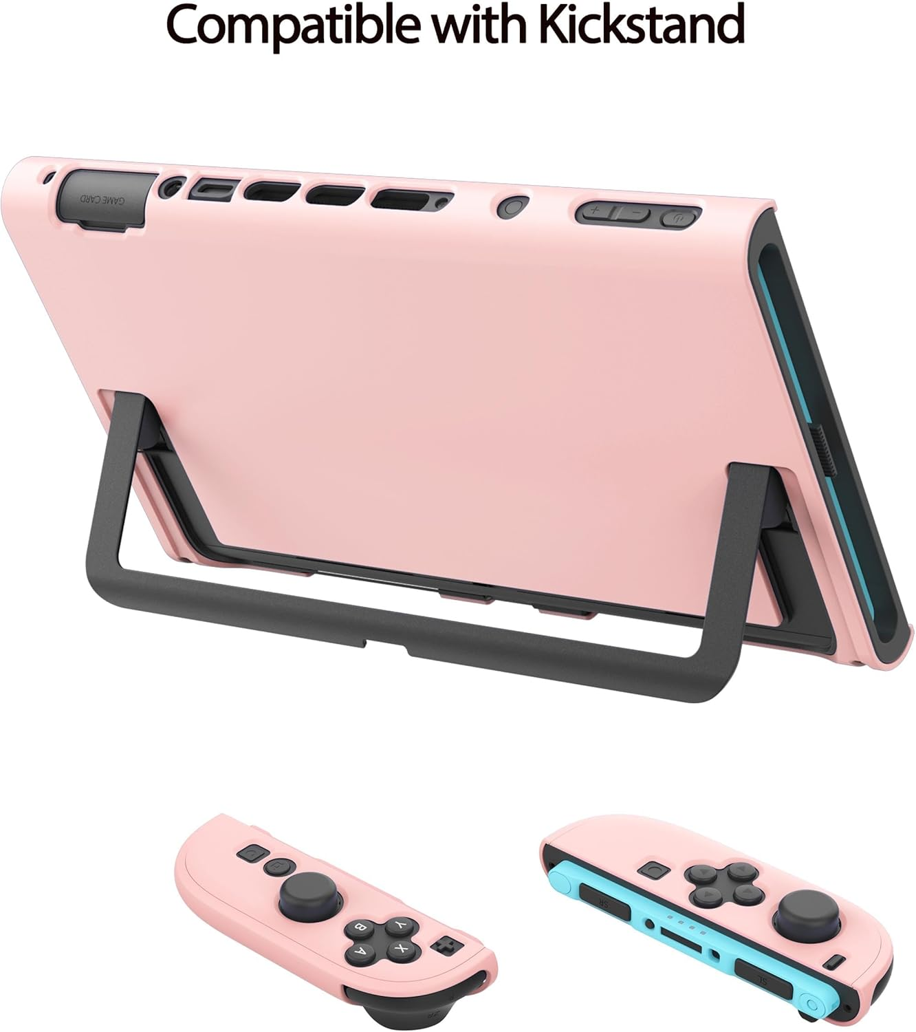 Dockable Case for Nintendo Switch 2 (2025), Protective Cover for Switch 2 and Joy Con Controller - Slim Shockproof with Anti-Fingerprint Switch 2 Protective Cover - Pink image number 1