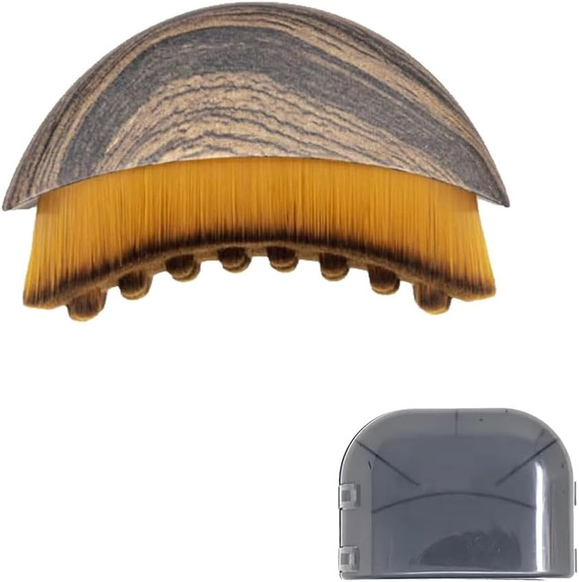 HYAVIA Lymphatic Contour Face Brush for Chin and Jawline Sculpting, Ergonomic Dry Brushing Tool with Ultra-Soft Bristles, Facial Lymphatic Drainage Massager, 2 Pieces with Protective Case, 8&times;6&times;3.5Cm image number 3