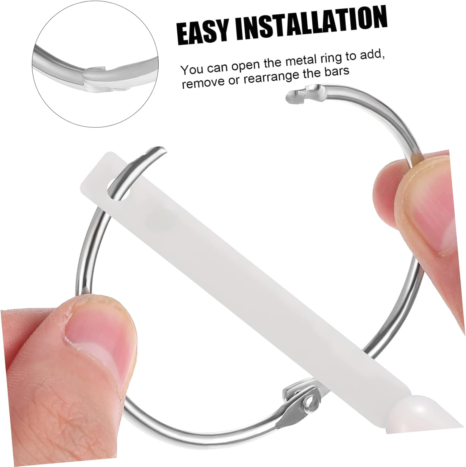 MOTHNUR 200Pcs Nail Art Tips Sticks Fan-Shaped Nail Display Tips with Metal for Easy Organization for Beginners Reusable Practice Tools image number 2