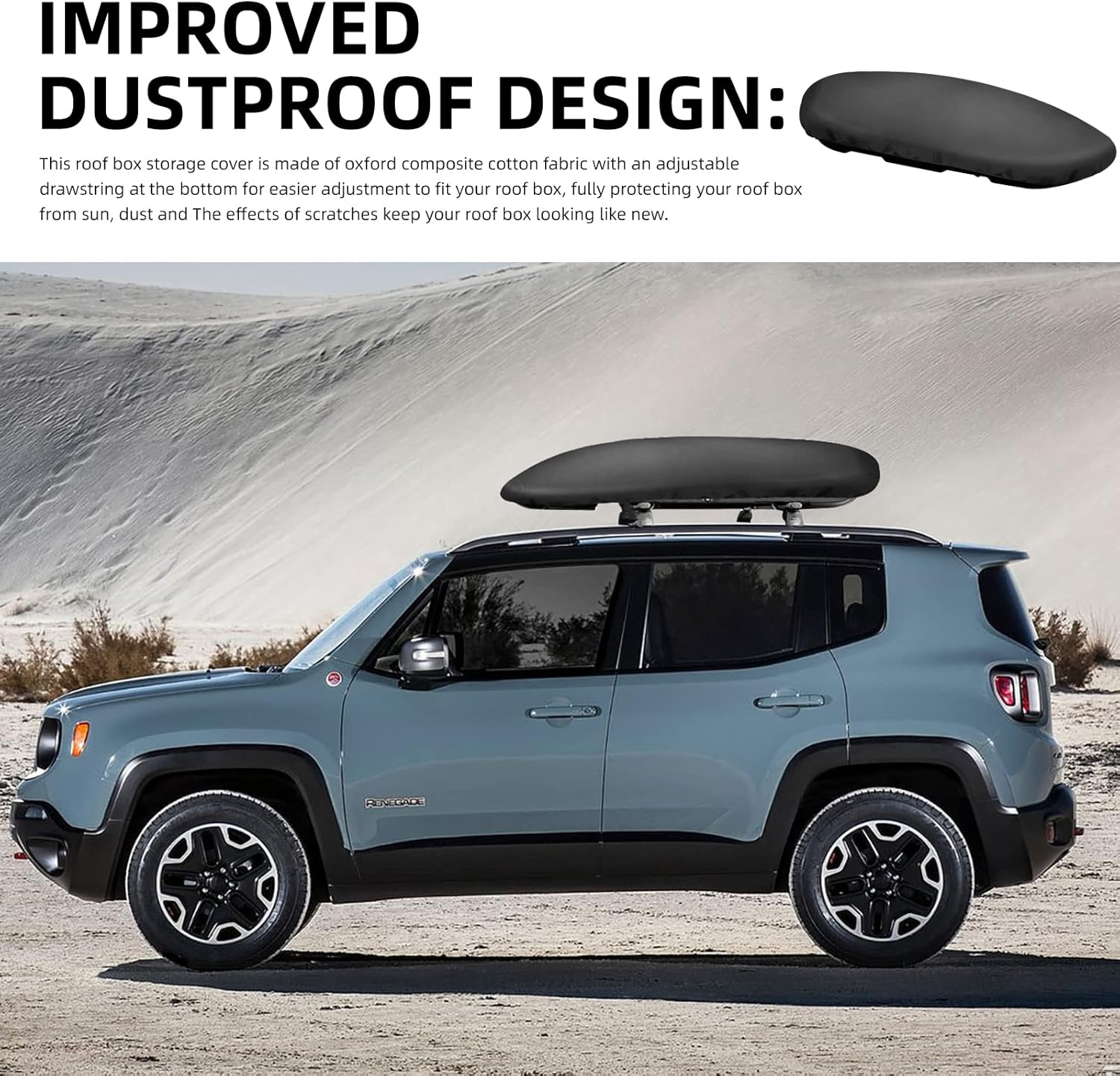 Roof Box Protective Cover, Roof Boxes Cover, Better Protection for Roof Boxes, Car Protective Cover, Box Lid Protective Cover (L 215 X W 92 X H 44 Cm) image number 6