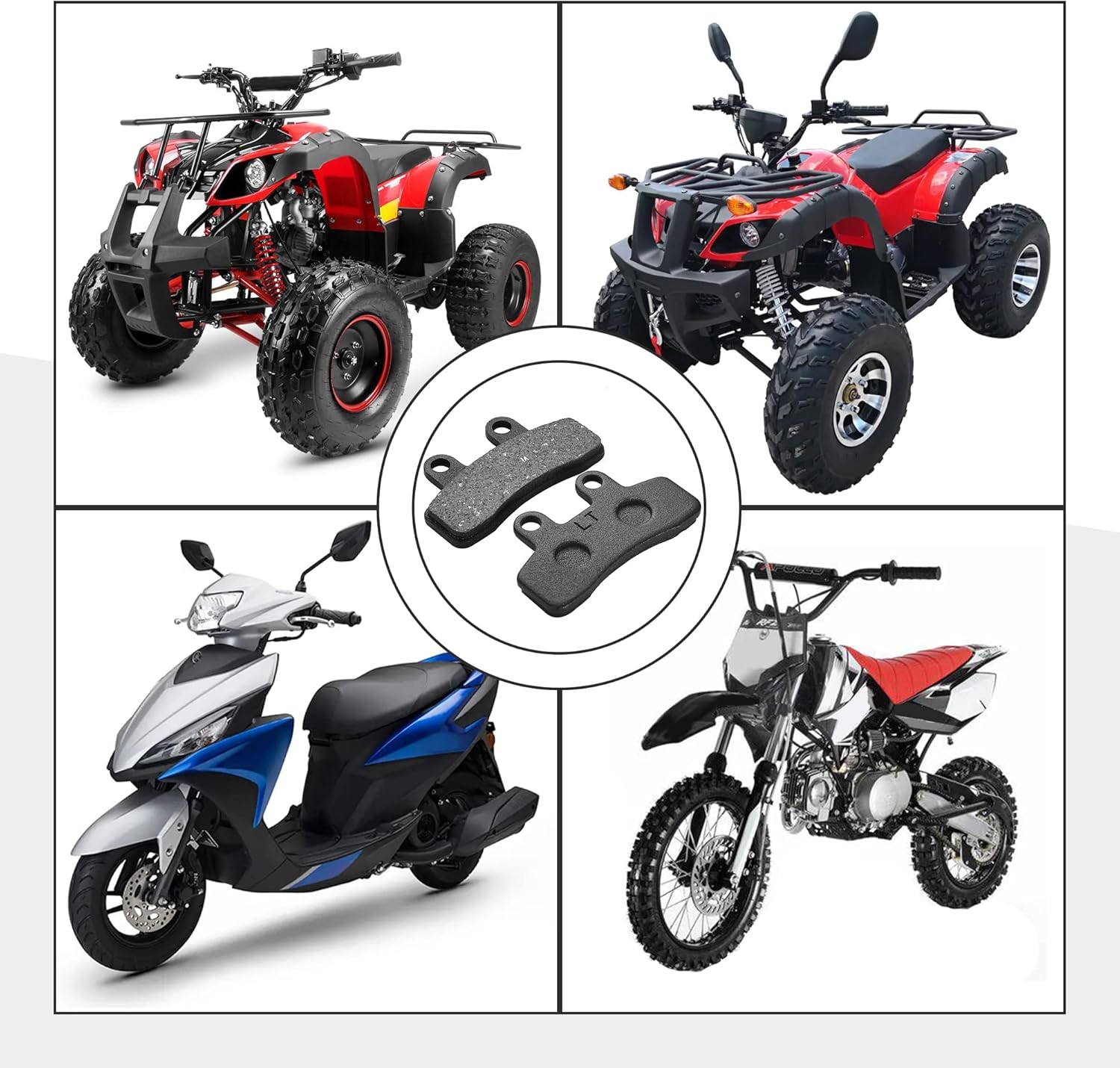 GOOFIT Disc Brake Pad Shoe Set for 110Cc 125Cc Taotao Roketa Honda Apollo Dirt Bike Pit Bike image number 2