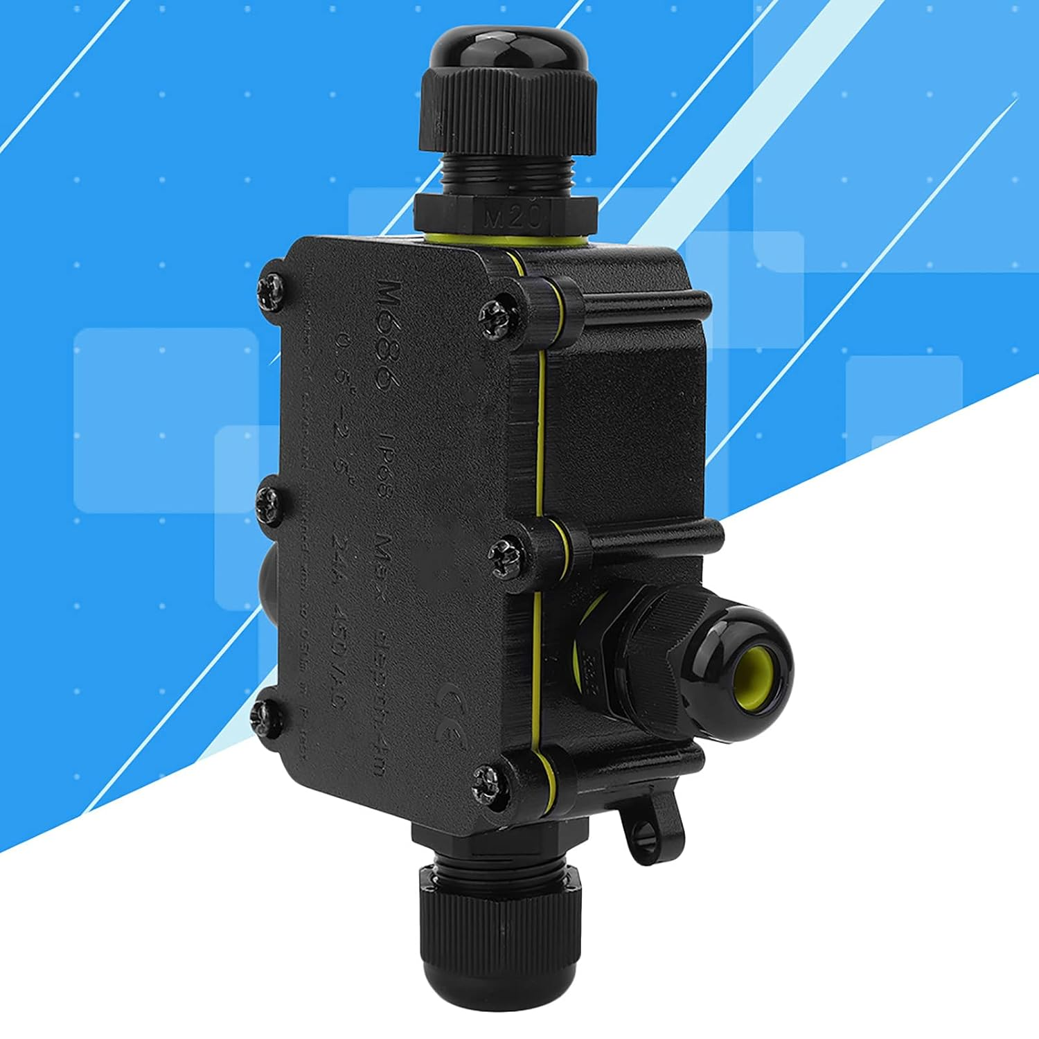 Eujgoov IP68 Junction Box Underwater Electrical Connection Box Plastic Enclosure with 450VAC 24A T100 for Home Garden Construction Factory (4 Way) image number 4