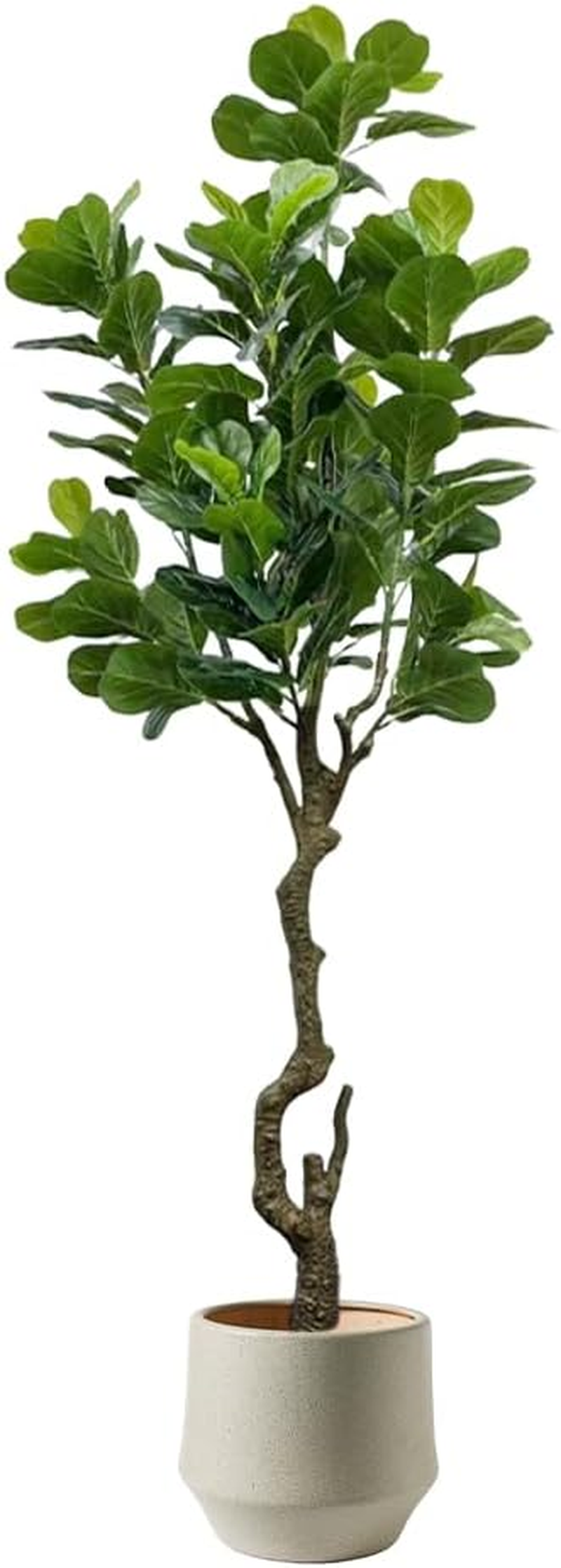 210Cm Artificial Plants Tree, Fake Plants Lifelike Faux Fiddle Leaf Fig Plant,Tall Fake Potted Tree, Large Artificial Plants for Indoor Outdoor Home Office Farmhouse Decor(7Ft) image number 1