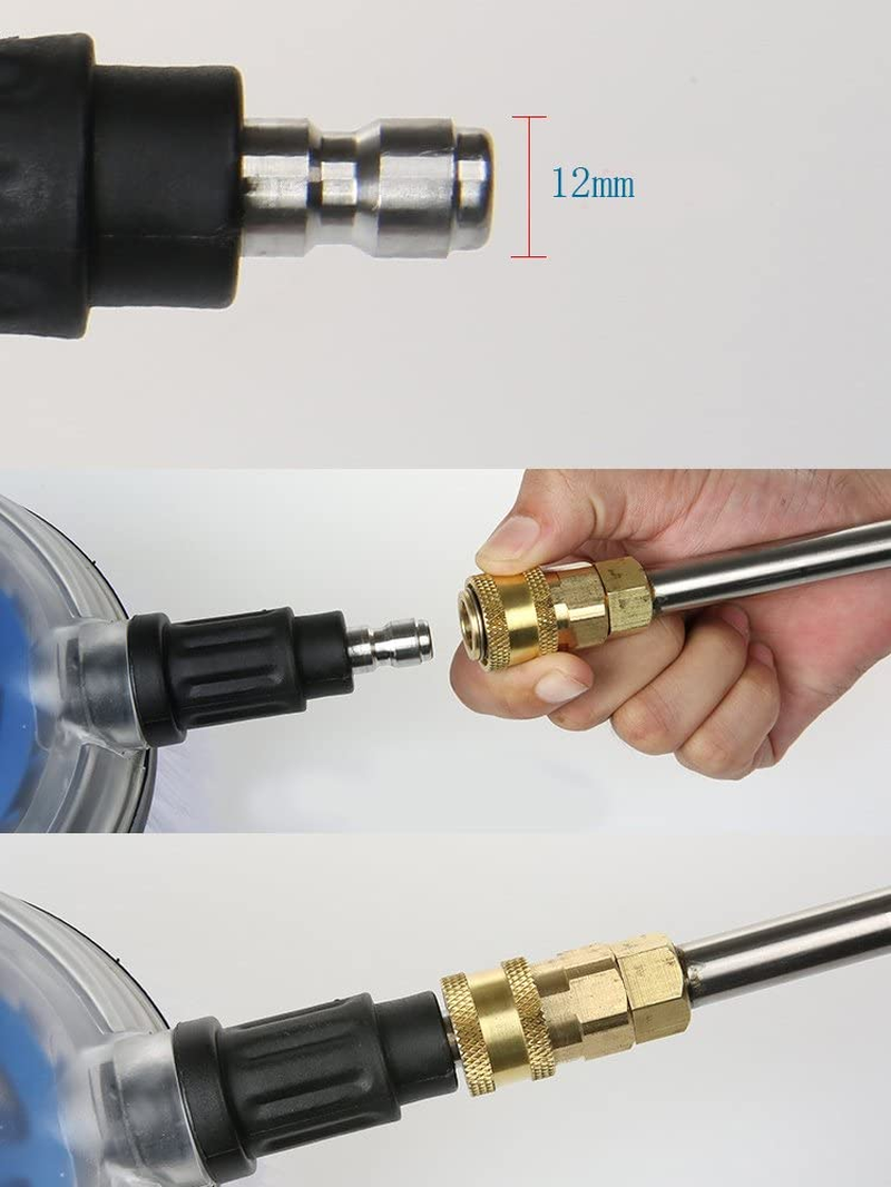 NUZAMAS Rotating Wash Brush, High Pressure Washer Accessories, Universal Quick Connector, Car Home Office Deck Decking Cleaning Tool image number 2