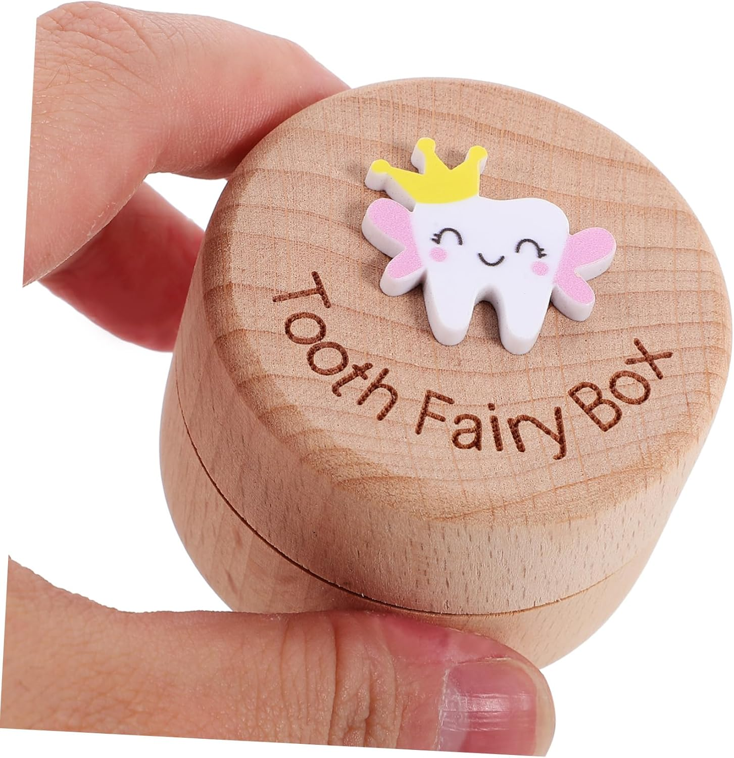 ULTECHNOVO Wooden Deciduous Tooth Box for Boys and Girls Tooth Holder Storage Container Box Collection and Keepsake Preservation image number 5