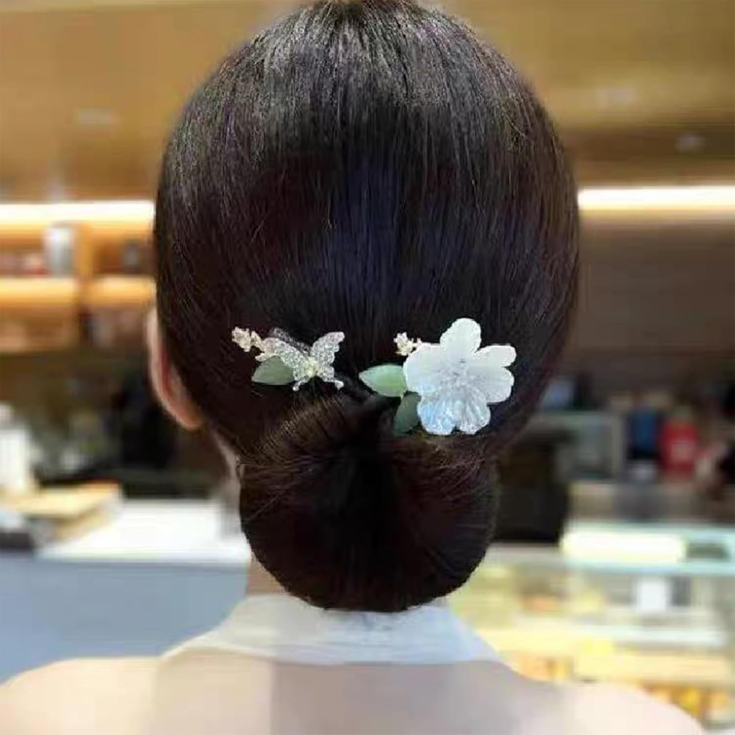 Hair Bun Maker, 2PCS Lazy Hair Curler, Flower Butterfly Hair Bun Roller, Elegant Hair Twist Bun Maker for Women & Girls image number 3