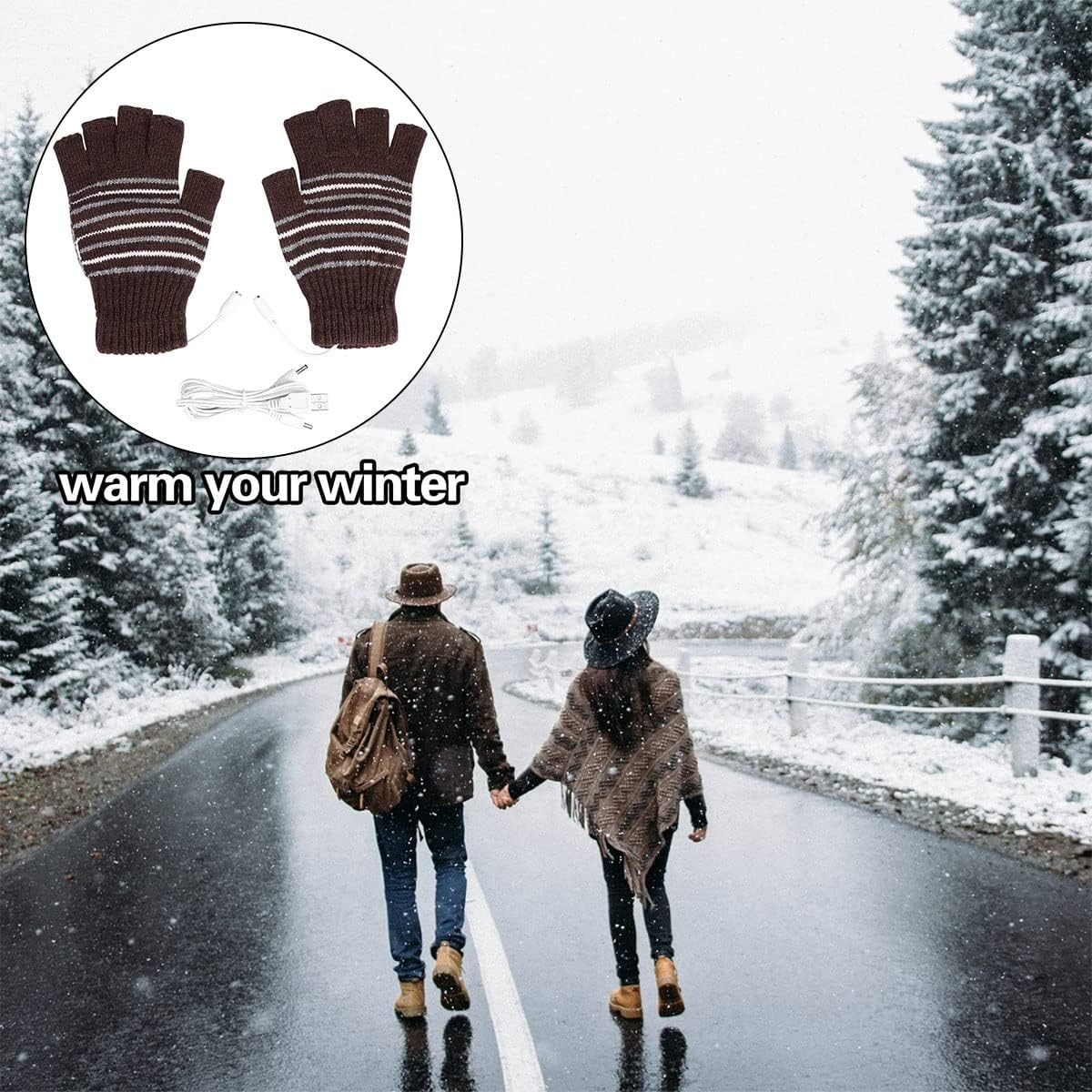 USB Beheizte Handschuhe, Beheizte Handschuhe &Uuml;ber USB, Waschbares, Unisex, F&uuml;r Radfahren, Skifahren, Wandern image number 3