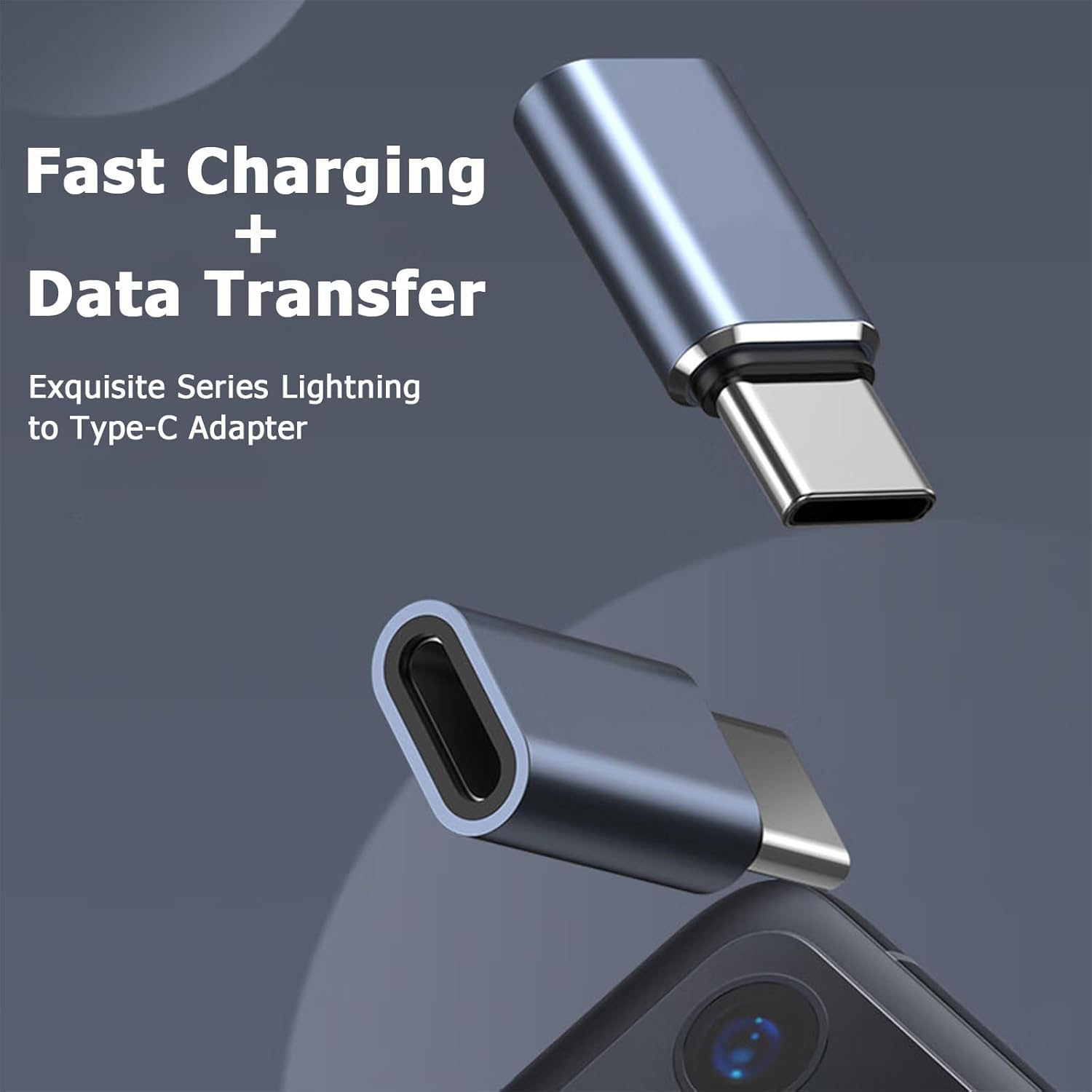 Lightning to USB C Adapter, for Iphone PD 60W Fast Charging Converter, Compatible with Iphone 15/16 Series and Other Type C Devices (2 Pack) image number 3