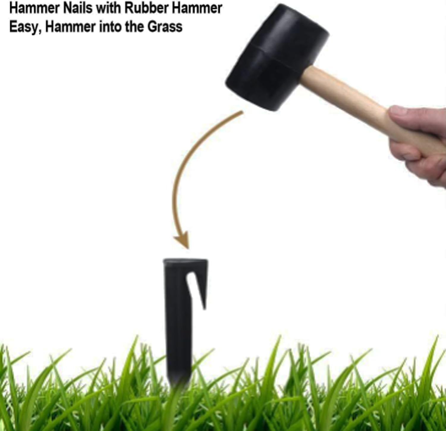 Lxcshljx 100Pcs Plastic Boundary Wire Stakes Lawn Stakes, Boundary Wire Stakes Lawn Pegs, Landscape Edging Staples, Lawn Mower Ground Staples, Tent Pegs, Yard Garden Stakes Anchors Pegs for Pet Fence