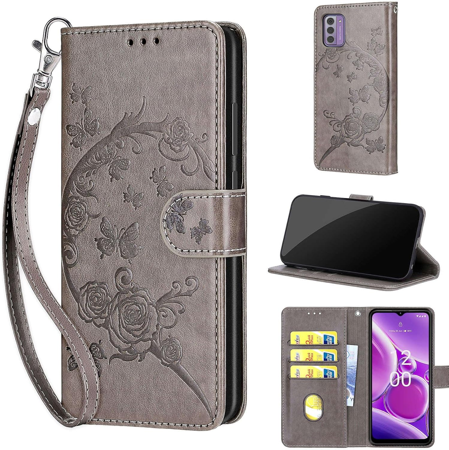 TOMYOU Mobile Phone Case for Nokia G42 5G / G310 5G Case, Shockproof Flip Wallet Case with Card Slot Stand Function Leather Flip Case Compatible Nokia G42 5G / G310 5G Rose Gold