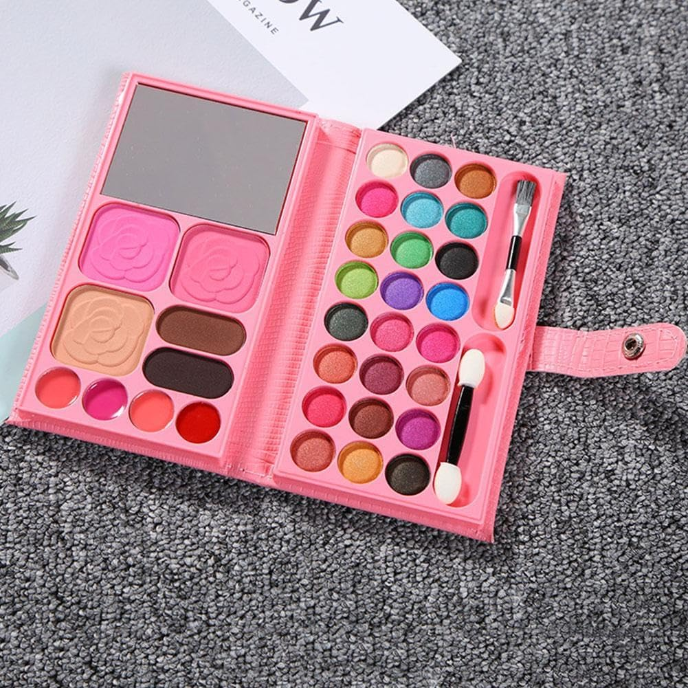 All in One Makeup Kit, 24 Eyeshadow, 4 Lip Glosses, 3 Blushers, 2 Powder, 2 Brush, 1 Mirror, Professional Make up Kit for Women, Kids and Beginner Gift image number 3