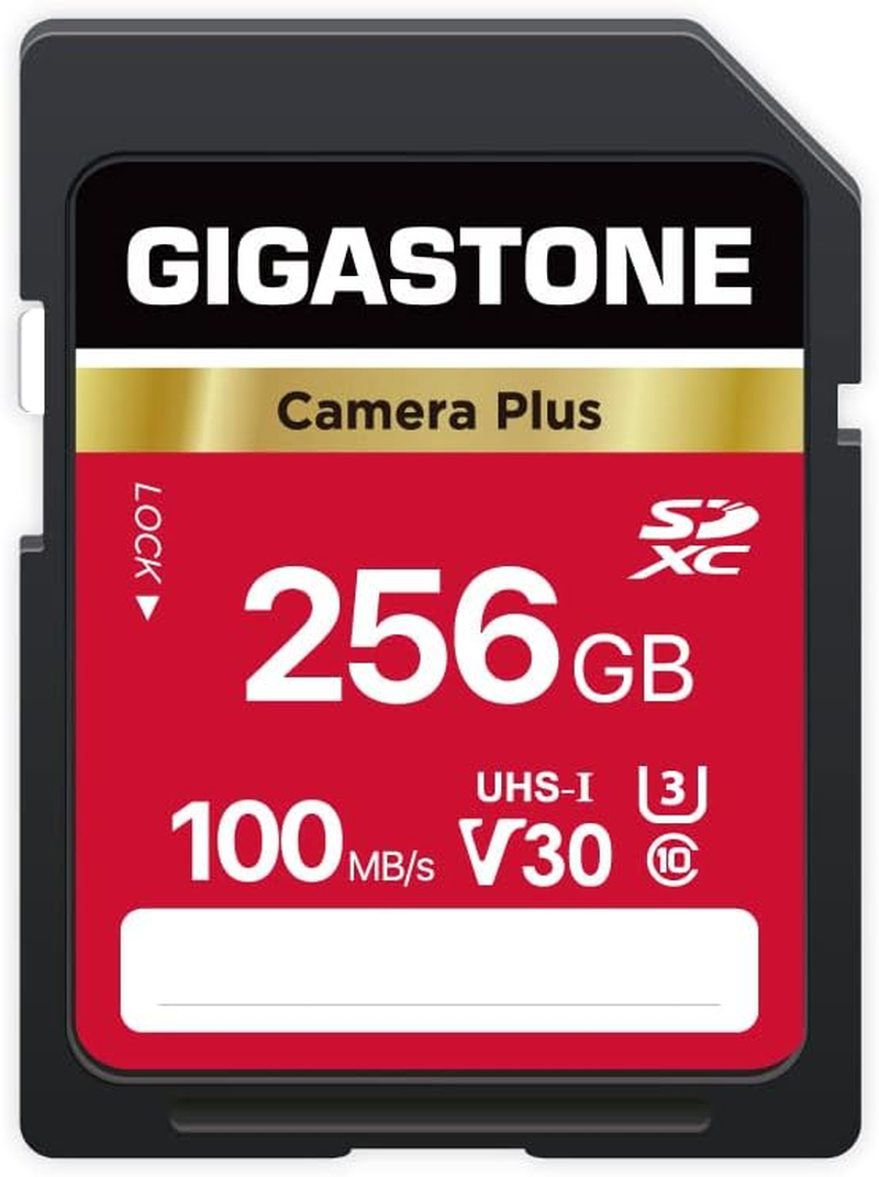 Gigastone 256GB SD Card, Camera Plus, V30 SDXC Memory Card High Speed UHD Video Compatible with Canon Nikon Sony Pentax Kodak Olympus Panasonic Digital Camera, with 1 Mini Case image number 6