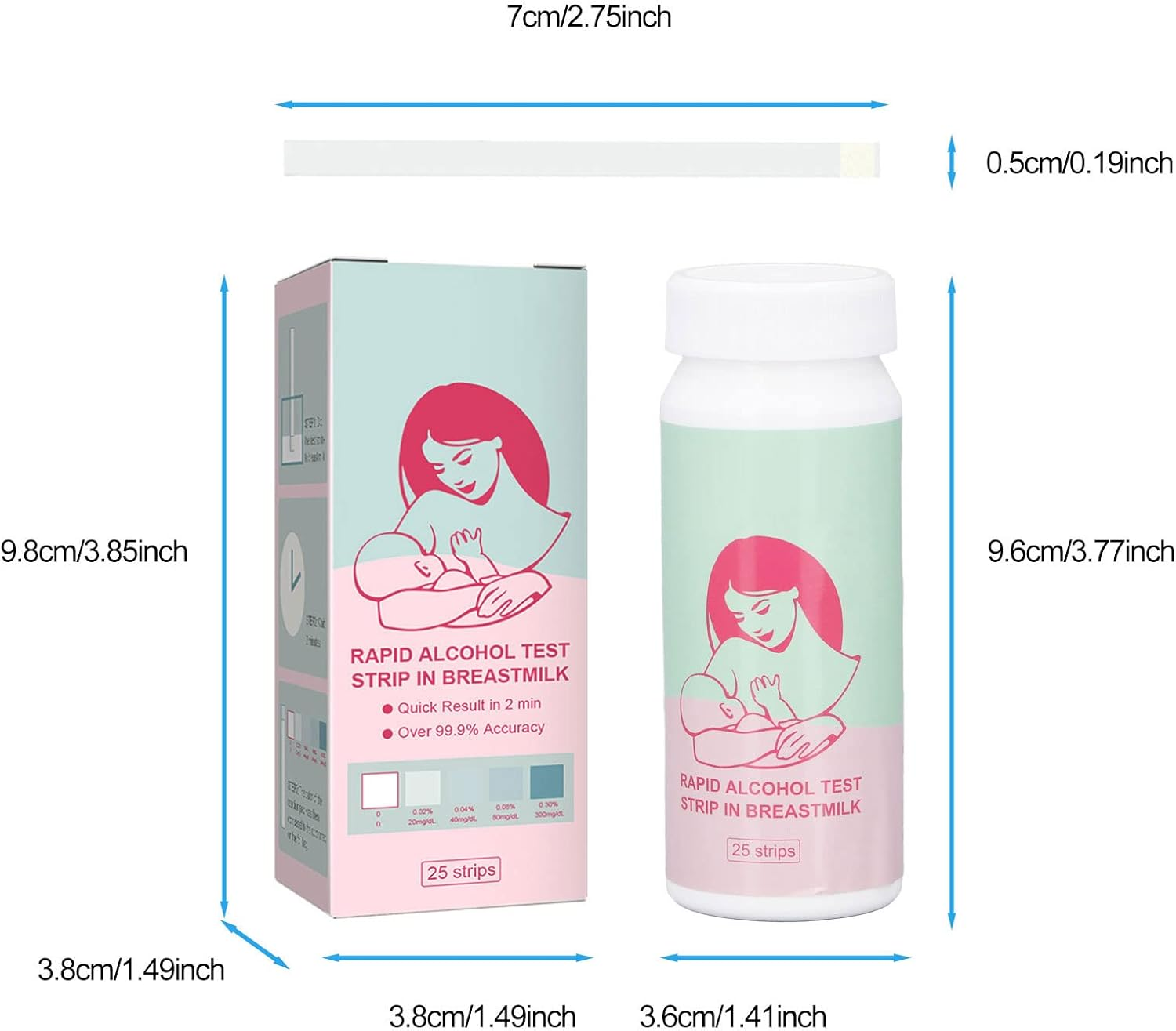 Milk Detection Strips, Simple, Clear, Fast and Accurate Breast Milk Test Strips for Home image number 4