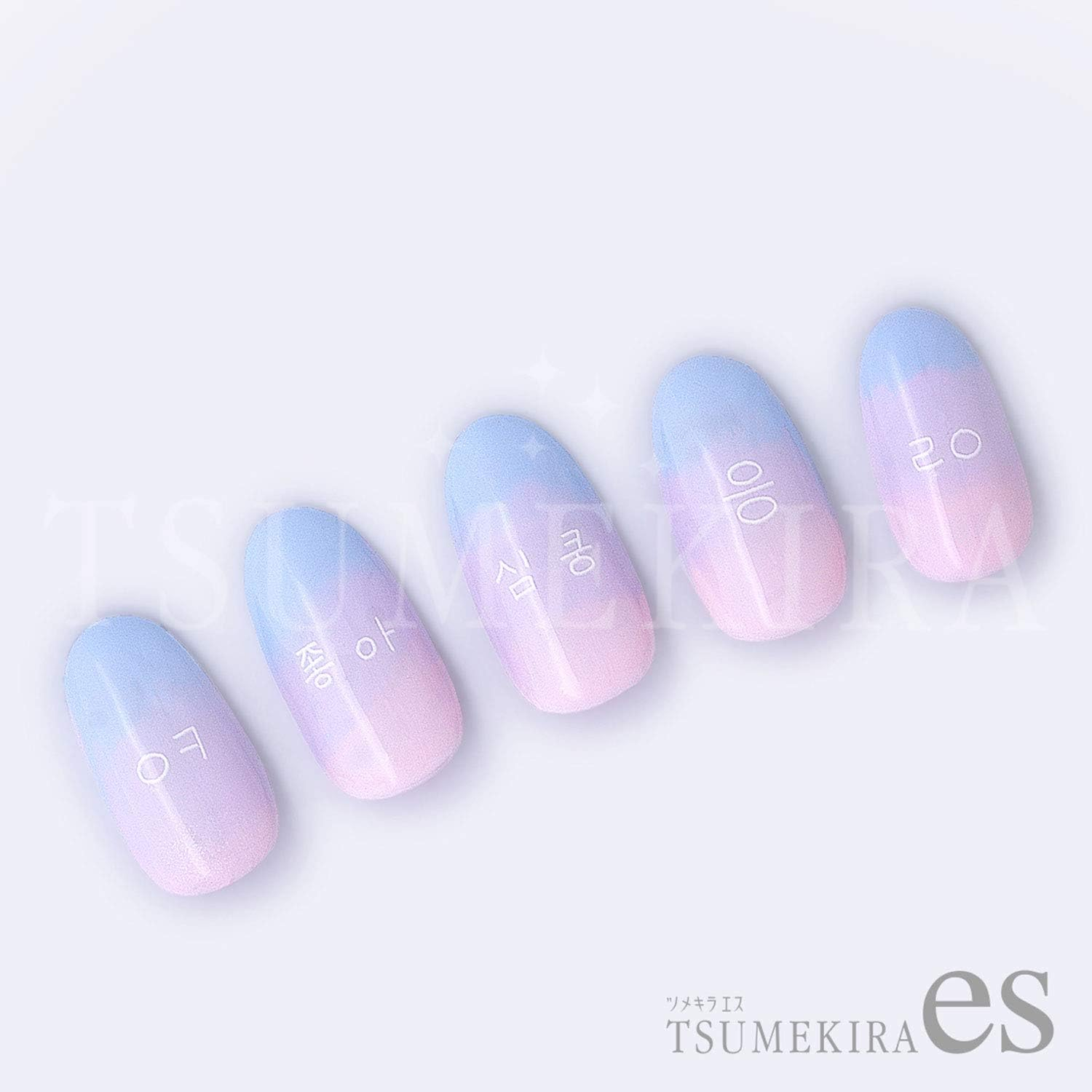 TSUMEKIRA ES-SII-101 Nail Stickers, Hangukyuuheno, White (For Gel Only) image number 2