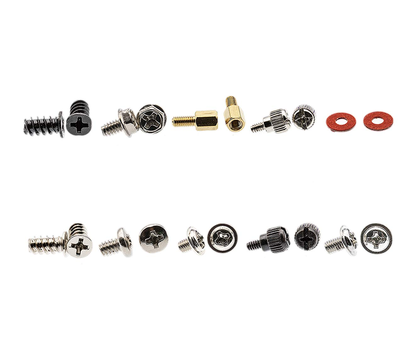 CO RODE 310Pcs PC Computer Screw Standoffs Assortment Kit for Hard Drive Computer Case Motherboard Fan Power Graphics image number 2