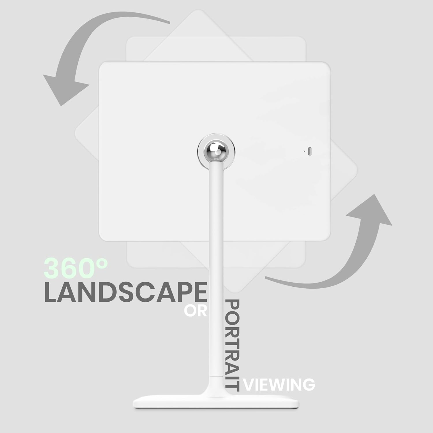 LUNA London ORBIT LED Vanity Mirror with Lights, 7X/1X Magnification, Dimmable & USB-C Rechargeable Tabletop Mirror - Alpine White image number 2