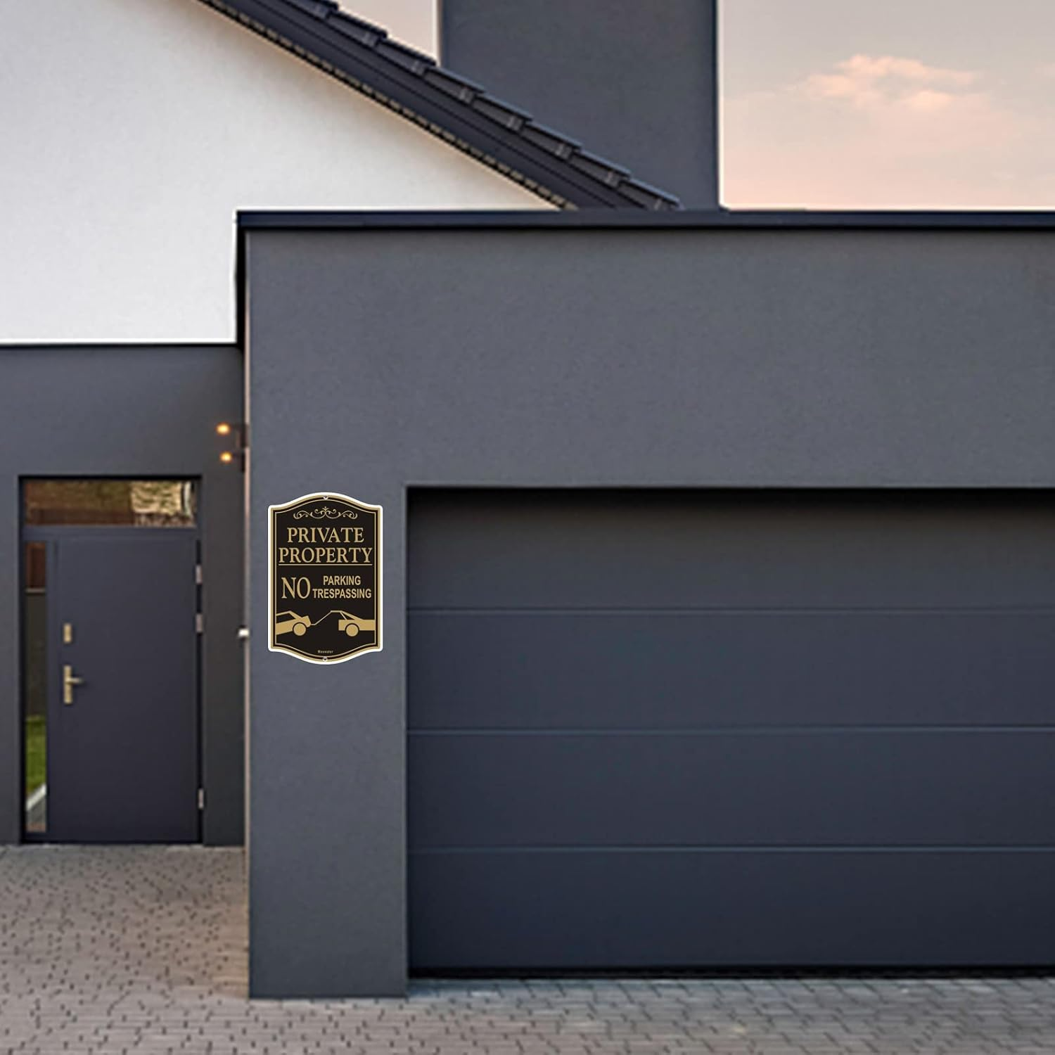 (2 Pack) Large No Parking Signs Private Property, 12" X 18" Violators Will Be Penalized Signs for Warning,Reflective Rust Free Aluminum,Fade Resistant,Uv Protectde & Waterproof image number 1