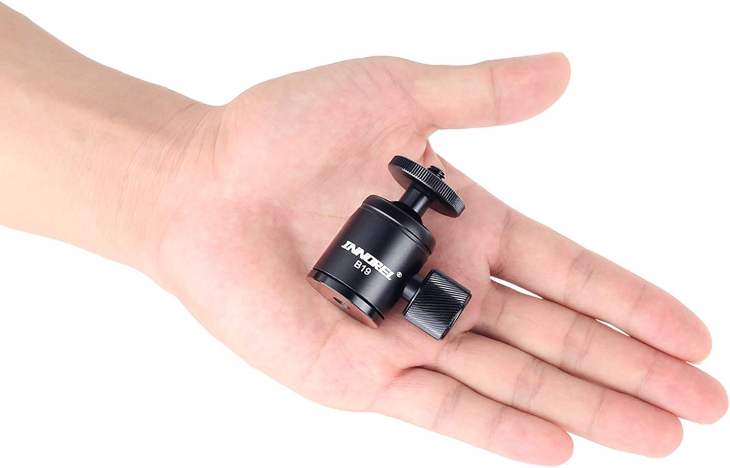 Mini Tripod Ball Head-Innorel B19,2022, 360 Degree Rotating Panoramic CNC Ballhead with 3/8" to 1/4" Adapter,Max Load 3Kg for Phone/Dlsr Camera/Mini Holder,12-Month Warranty image number 6