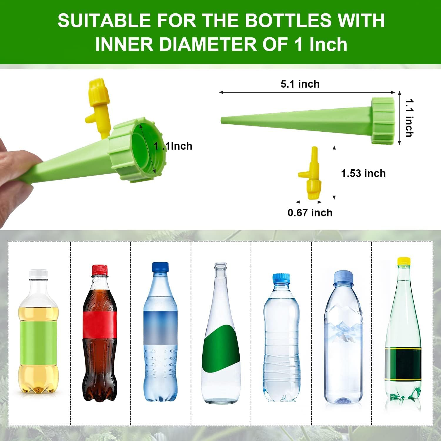 12 Packs Self Watering Spikes, Adjustable Plant Watering Spikes with Slow Release Control Valve Switch for Garden Plants Indoor & Outdoor image number 1