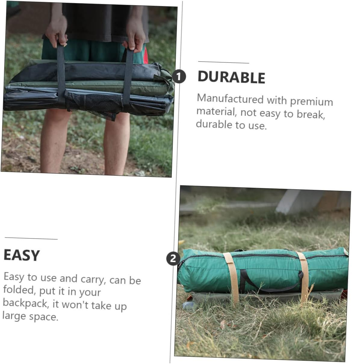 WHAMVOX 6Pcs Outdoor Cargo Binding Belts Adjustable Luggage Straps Hook and Loop Fasteners for Camping and Travel Heavy-Duty Fixing Straps for Backpacks and Gear Random Color image number 1