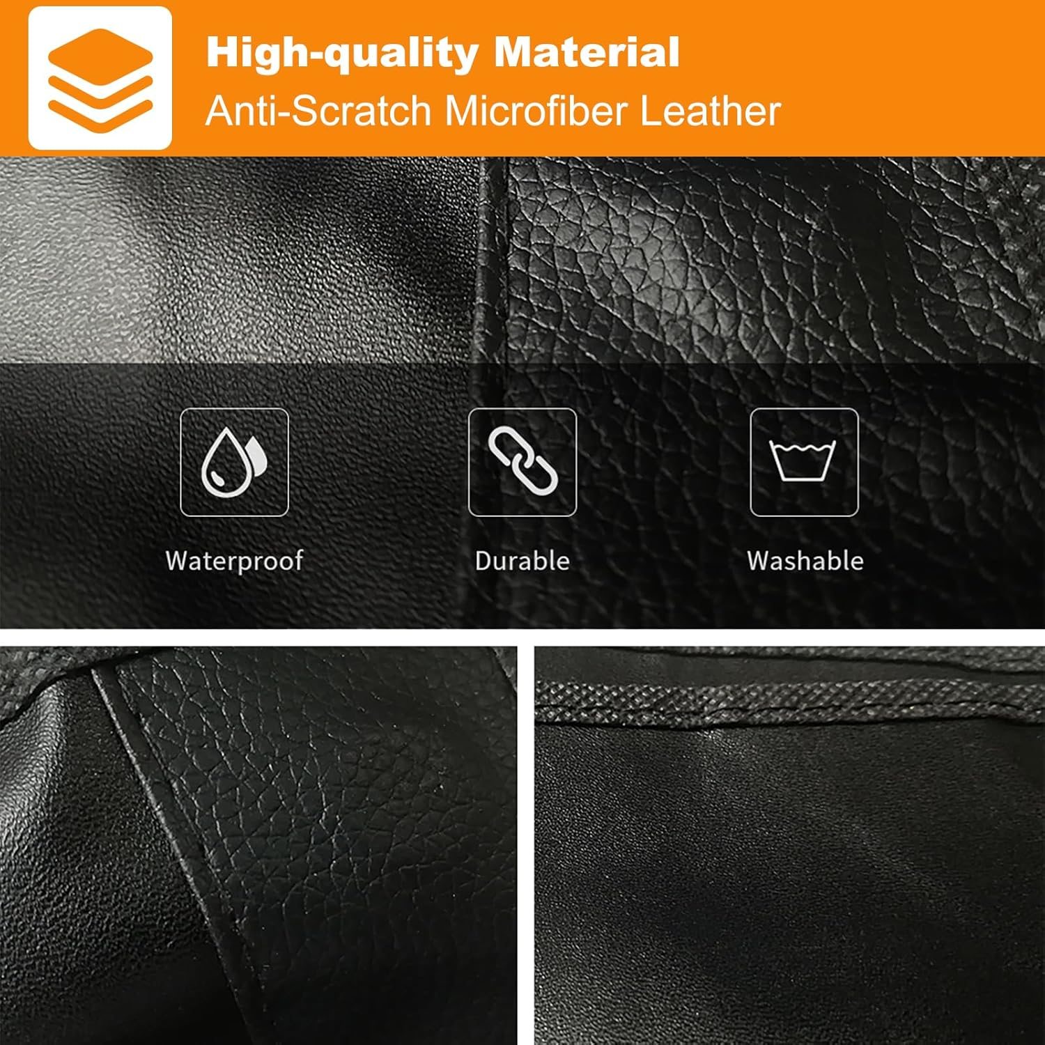 3Pcs Set Car Protective Fender Covers Automotive Magnetic Protective Mat for Repair PU Leather Fender Cover Work Mat, Scratching Prevention Mat Pad with Hooks (Size L) image number 6