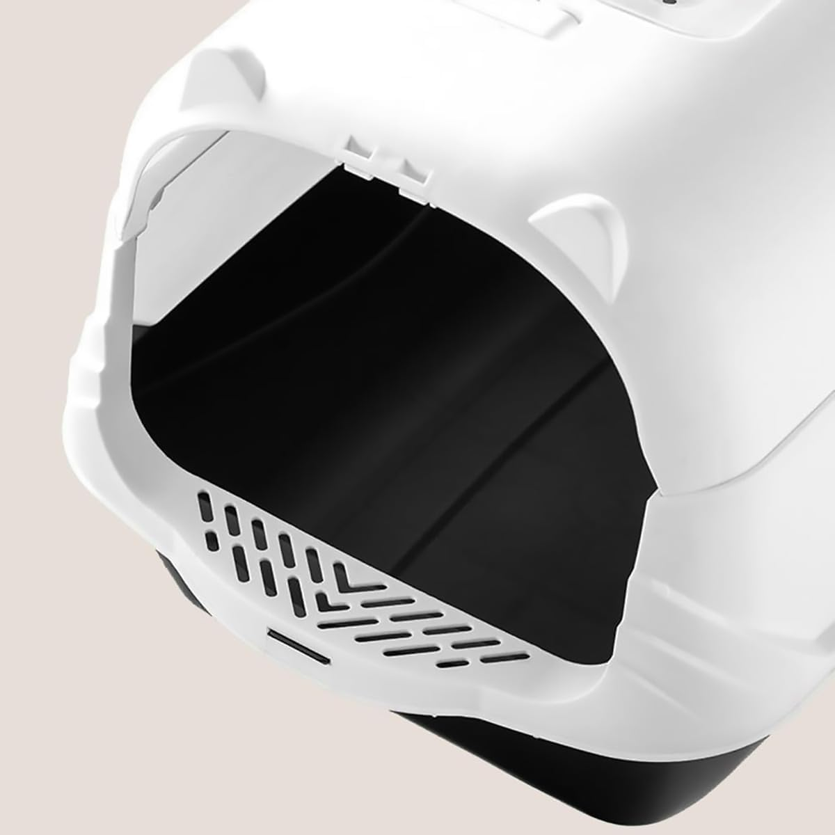 AIMALL Oversized Enclosed Cat Litter Box with Flip-Top Lid, Detachable Splash-Proof Covered Toilet for Cats with Dual-Entry Door, Handle, and Scoop &ndash; Blue+Yellow, Purple, Black - Purple image number 4