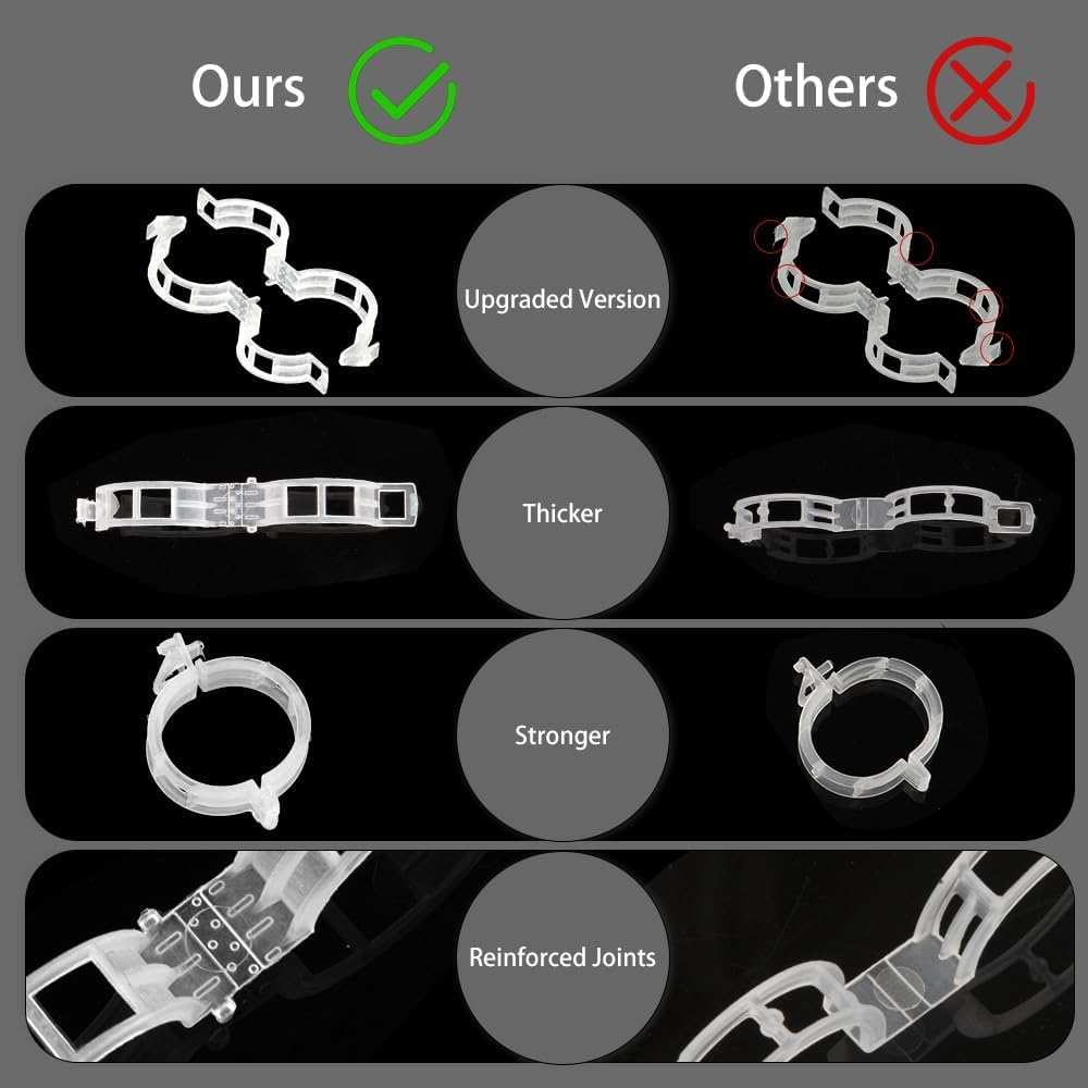 Plant Clips for Climbing Plants 200Pcs Tomato Cage Plant Wall Clips Plant Vine Wall Clips Garden Clips Tomato Clips Tomato Plant Supports for Outdoor Plants Plant Stem Support Climbing Plant Support image number 1