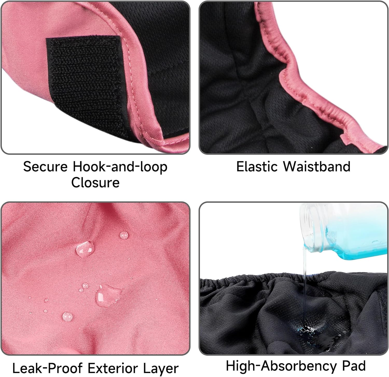 Paw Legend Reusable Female Dog Diapers(3 Pack,X-Small) image number 3