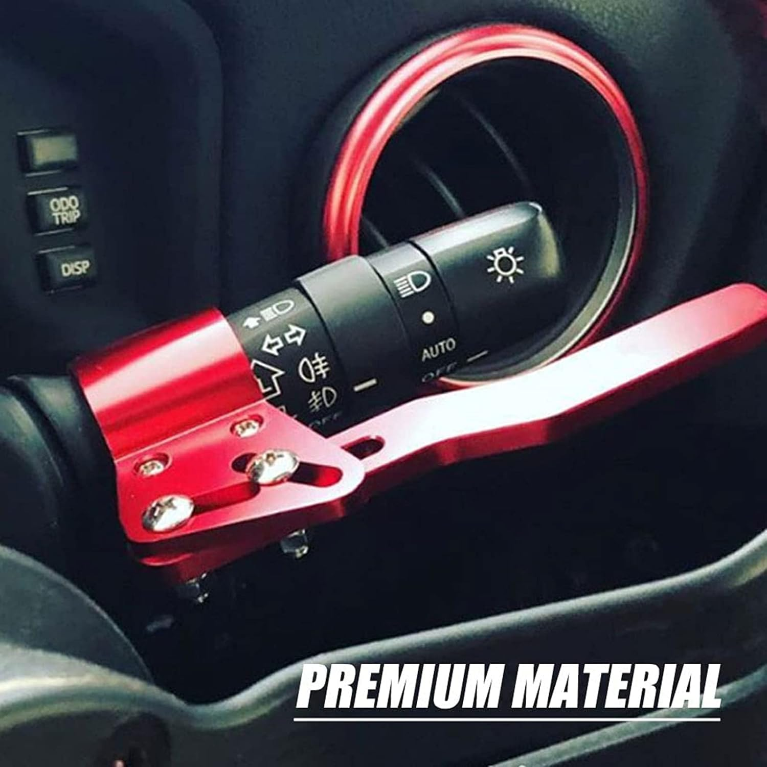 Jeyaic Turn Signal Lever Extender - Car Styling Adjustment Steering Wheel Rod Extension Position Kit - Aluminium (Red) image number 2