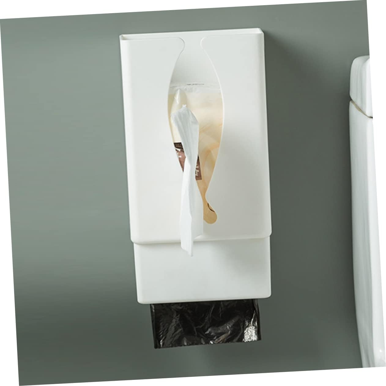 LABRIMP Wall Mount Paper Case Tissue Box for Home Kitchen Paper Towel Organizer Napkin Holder Storage Box for Bathroom image number 1