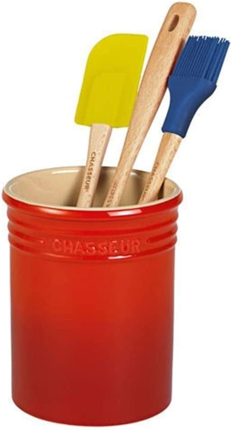 Chasseur La Cuisson Utensil Holder Jar, Red