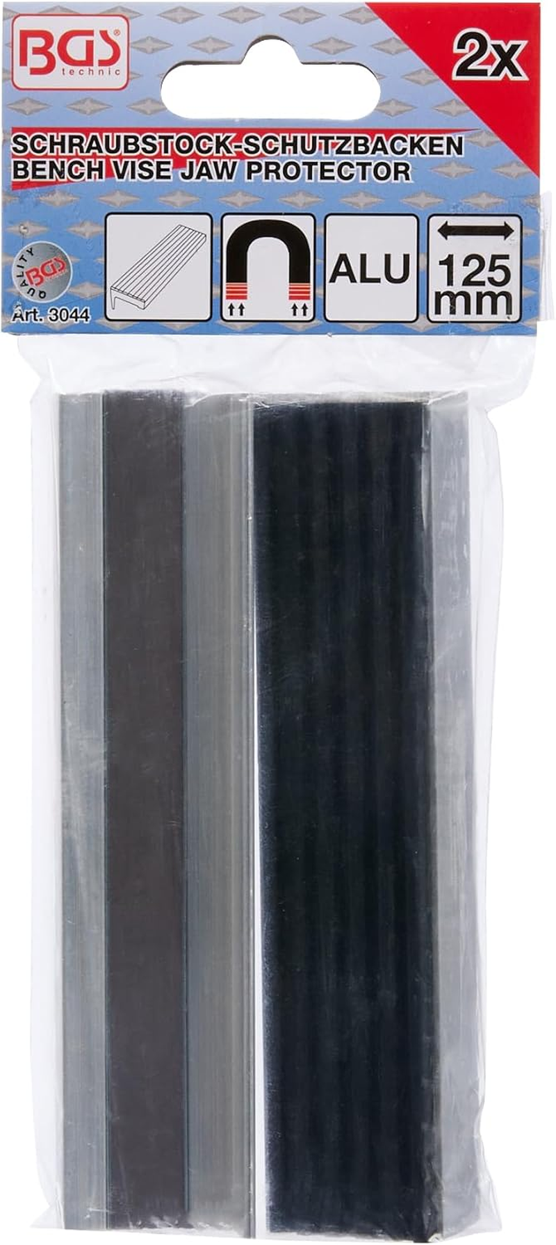 BGS 3044 | Bench Vice Jaw Protectors | Aluminium | 125 Mm | 2 Pcs. image number 1