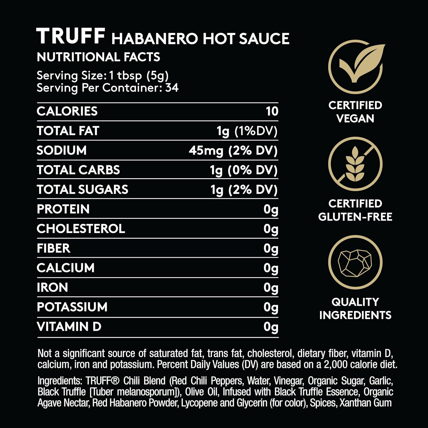 TRUFF Hotter Sauce, Gourmet Hot Sauce with Jalape&ntilde;o, Red Chilli Peppers with More Heat, Black Truffle Oil, Organic Agave Nectar, Hotter Flavour Experience in a Bottle, 170G. image number 6