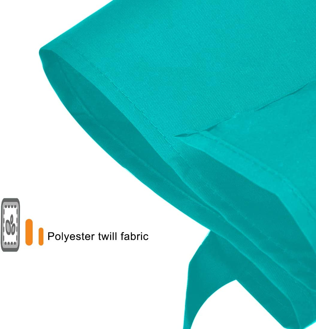 Total 15 PCS Blue Plain Color Bib Aprons Bulk for Women Men Adult with 2 Front Pockets (Baby Blue,15Pcs) image number 5