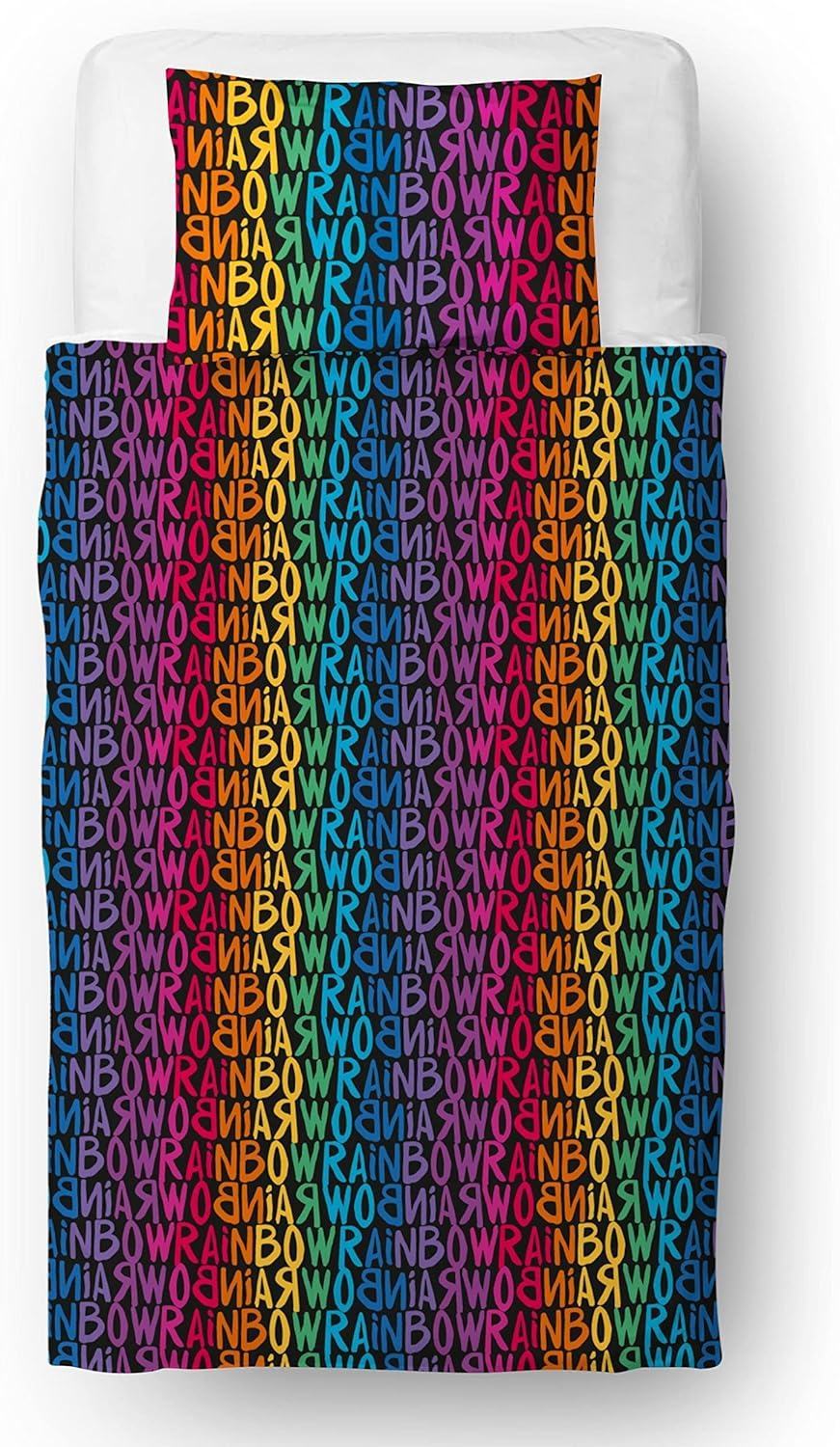 Rainbow High Glow Single Duvet Cover Set/Doona - Multicolour - Polycotton