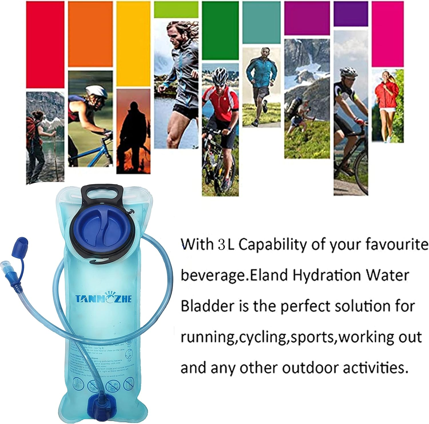 Hydration Bladder Water Bladder Leak Proof Water Reservoir,Bpa Free Hydration Pack Replacement,Sports Travel Reservoir Hydration Bag Pack Hiking,Outdoor image number 1