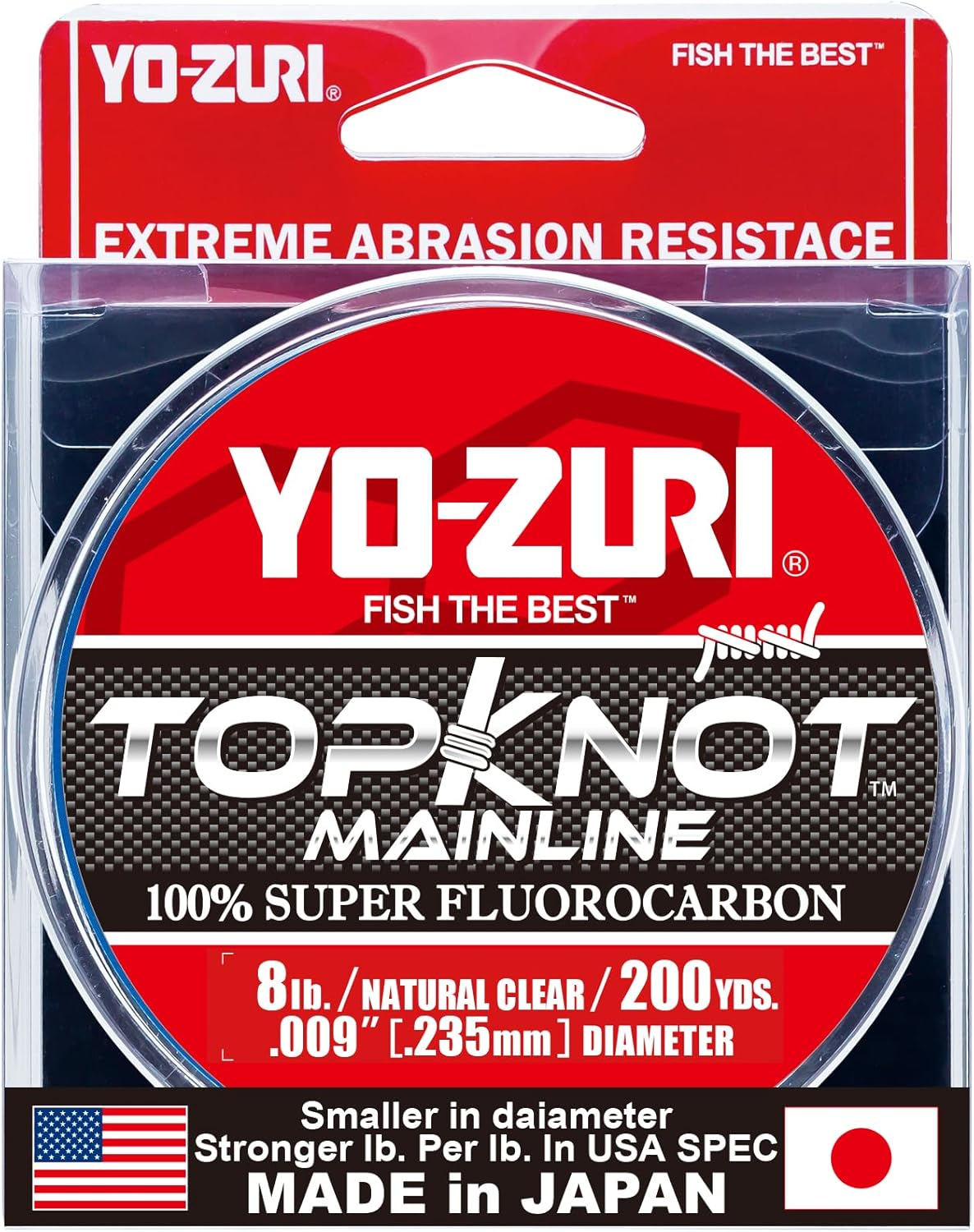 Yo-Zuri Topknot Mainline Natural Clear 200 Yards Fluorocarbon Fishing Line