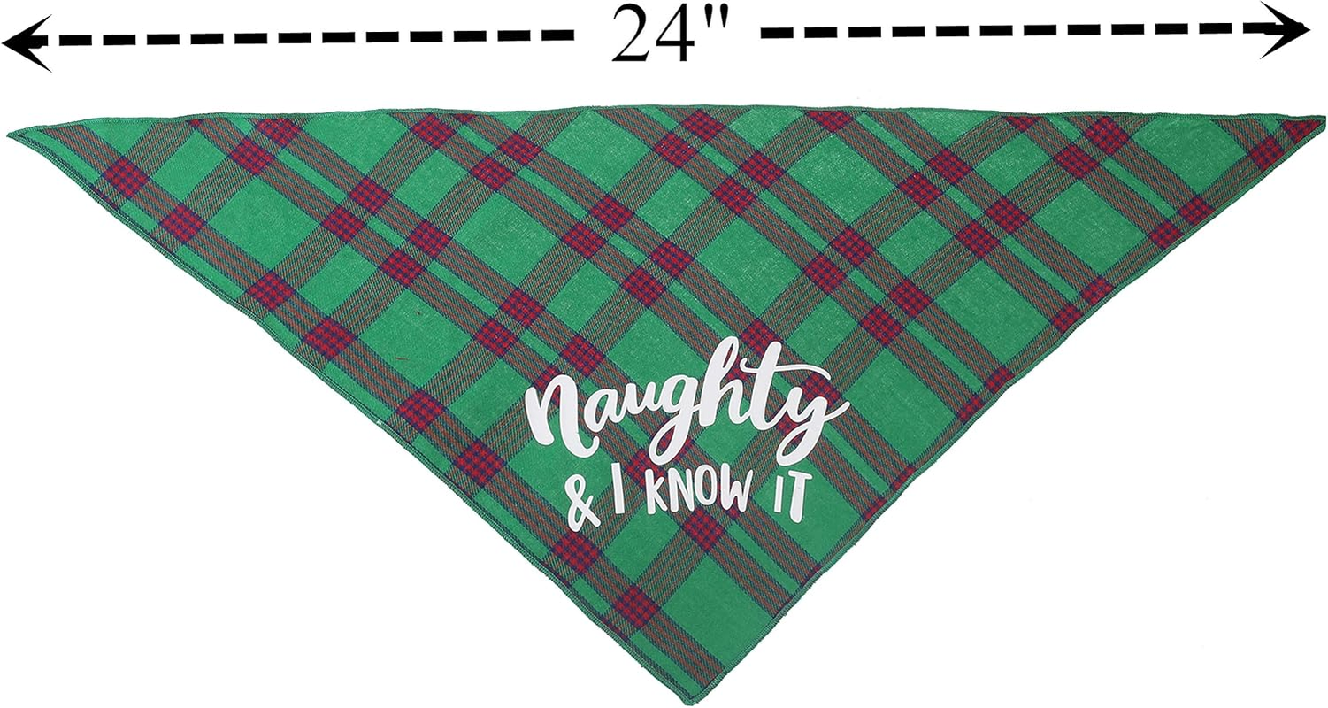 JPB Dog Christmas Bandanas Plaid Reversible Triangle Bibs Scarf Accessories for Dogs Cats image number 4