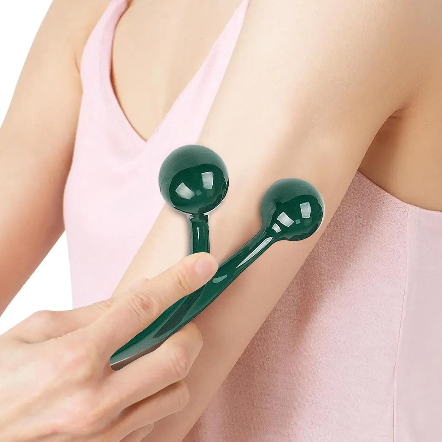 Neck Massage Roller Handheld | Y Design Handheld Body Massager Roller - Scientific Shoulder Foot Full Body Acupoints Press Facial Tool for Skin Care Routine image number 3