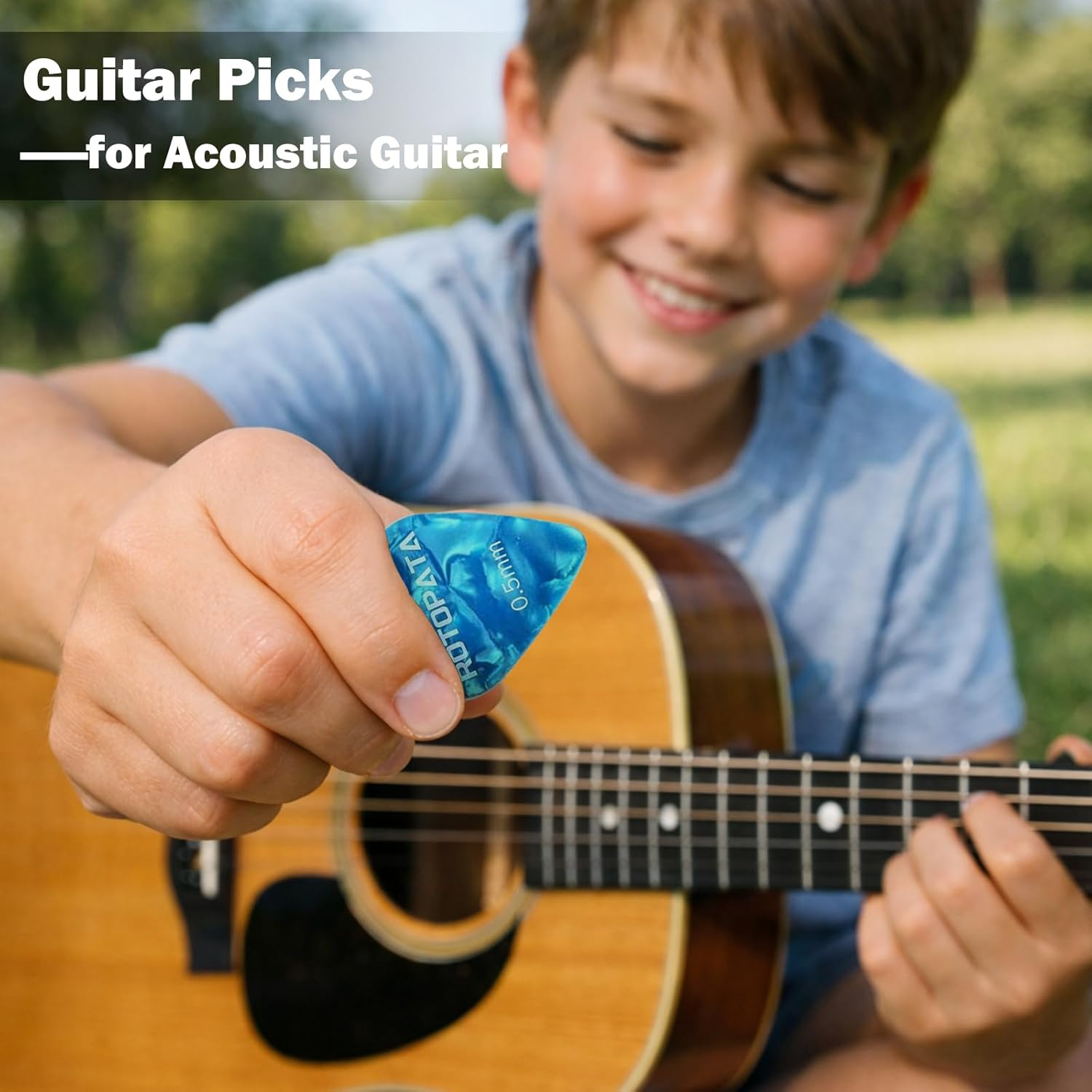 30 Pcs Guitar Picks Variety, Colorful Premium Celluloid Picks with Organizer Storage Box for Acoustic Electric Guitars Bass or Ukulele, with Different Sizes Contain Thin, Medium & Thick Gauges image number 1