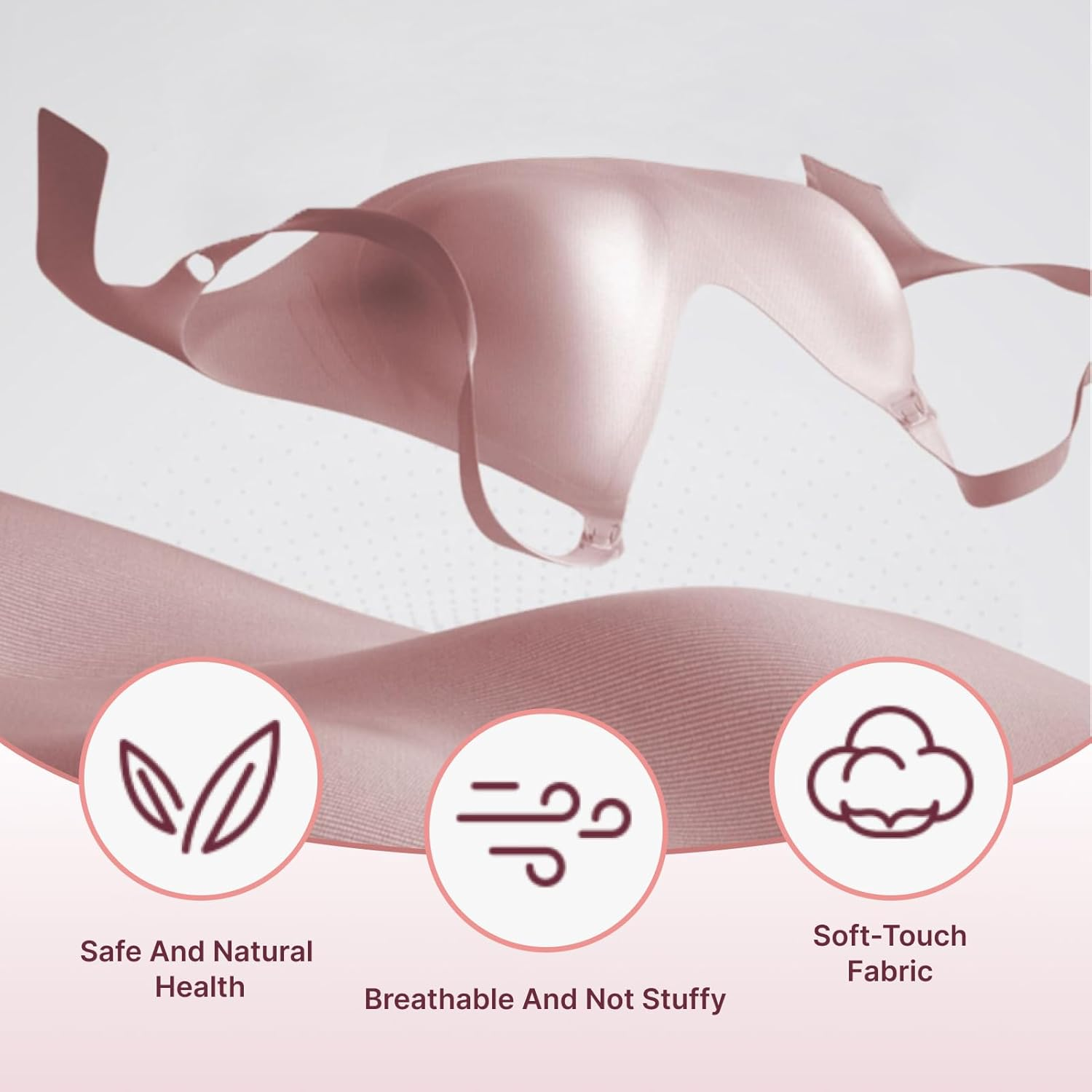 Lapetwbn Seamless Nursing Bra Wireless Maternity Sleep Bralette for Breastfeeding, Pump Compatible Comfort Bra with Removable Pads, Pregnancy and Postpartum Support Sizes L image number 2