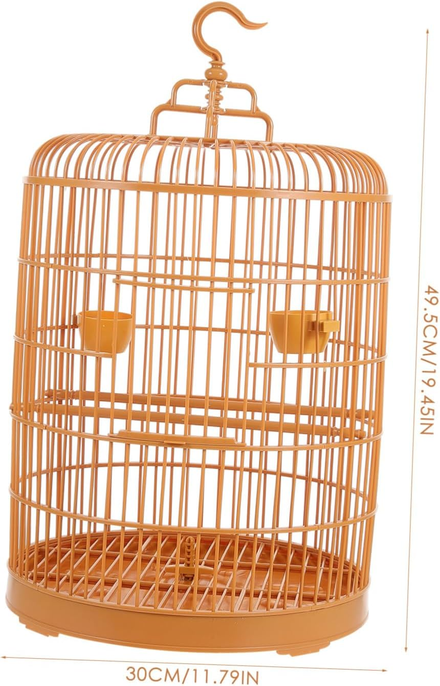 Levemolo Bird Cage for outside Plastic Hanging Bird Cage round Top for Birds and Decorative image number 3