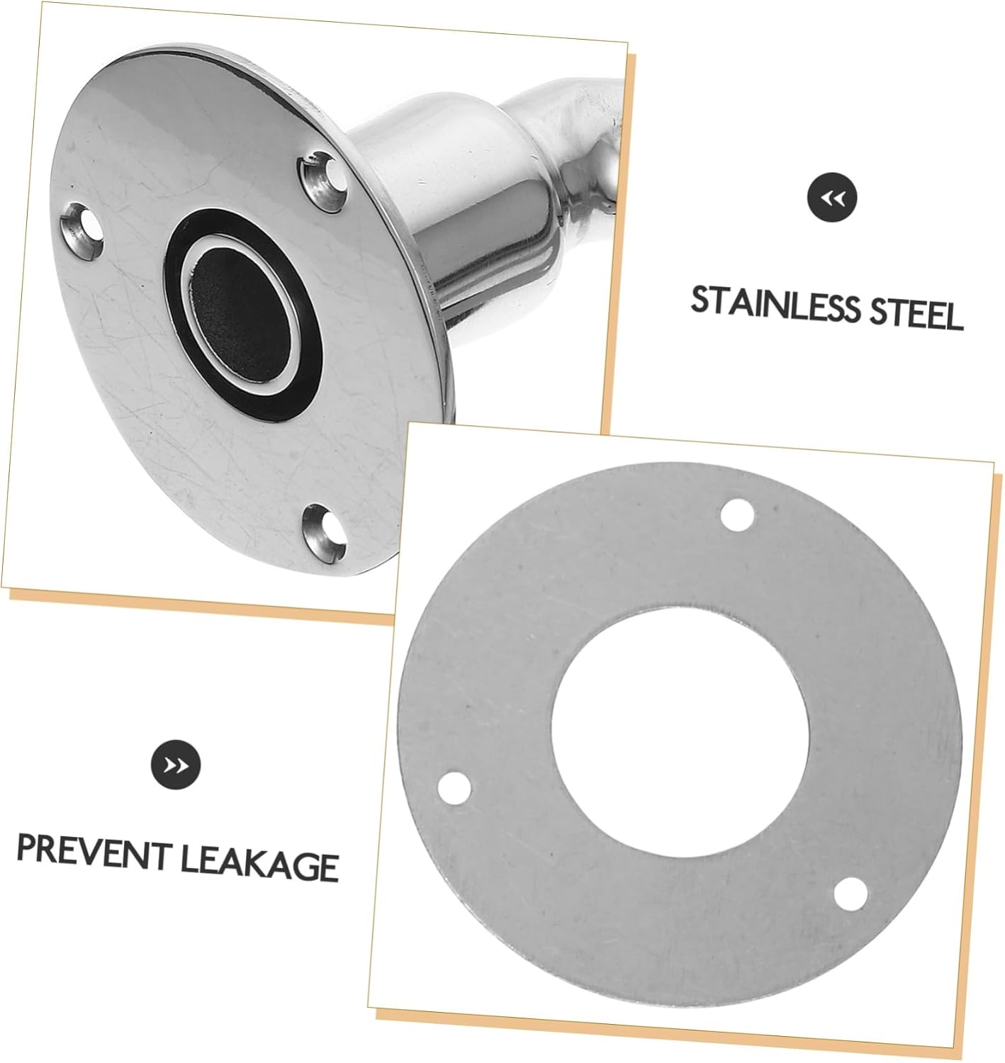 INOOMP Stainless Steel Heater Exhaust Hull Exhaust Skin Steam Diverter Gasket Included image number 5