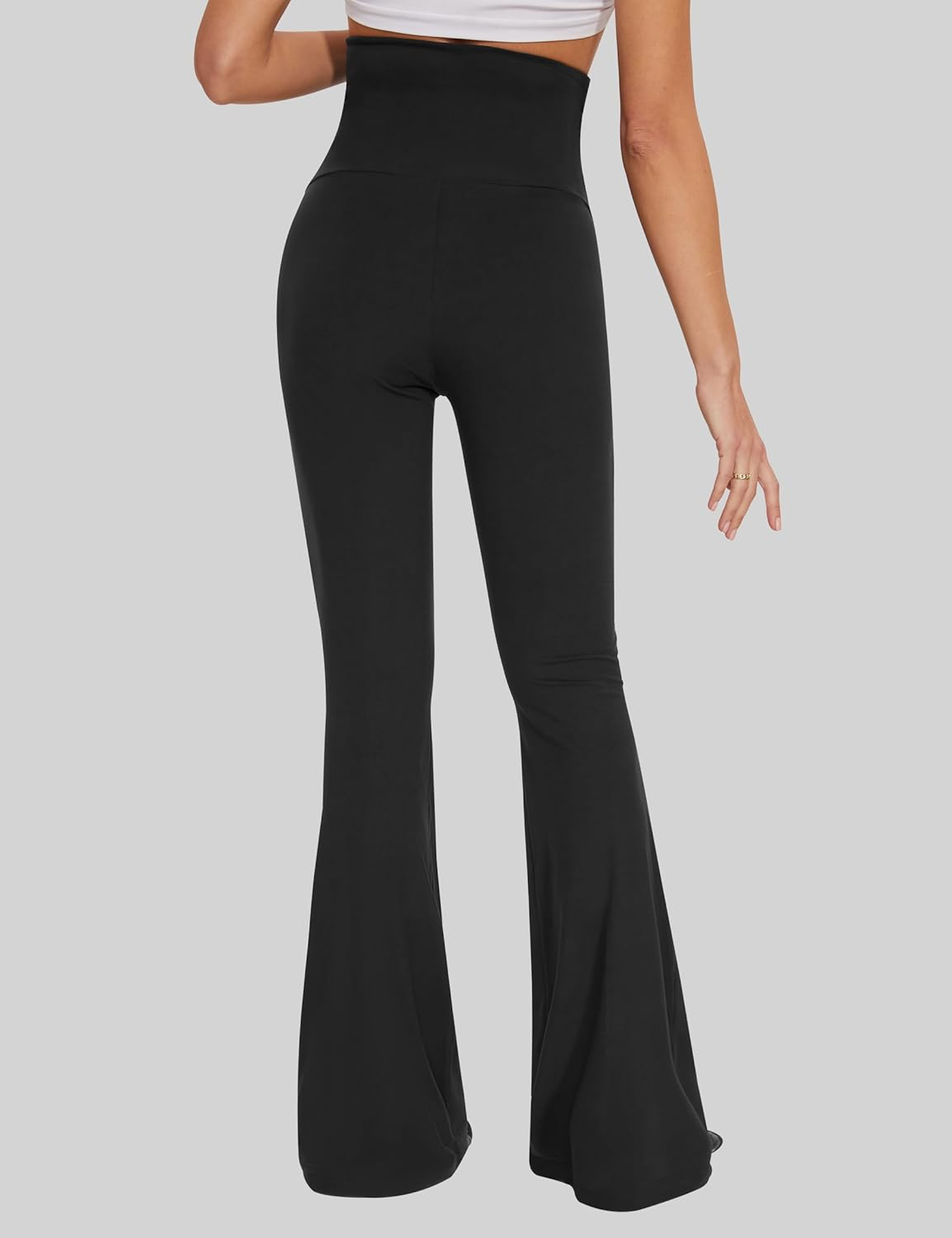 Rheane Buttery Soft Maternity Flare Leggings over the Belly/High Waisted Bell Bottom Pants for Yoga Casual Lounge