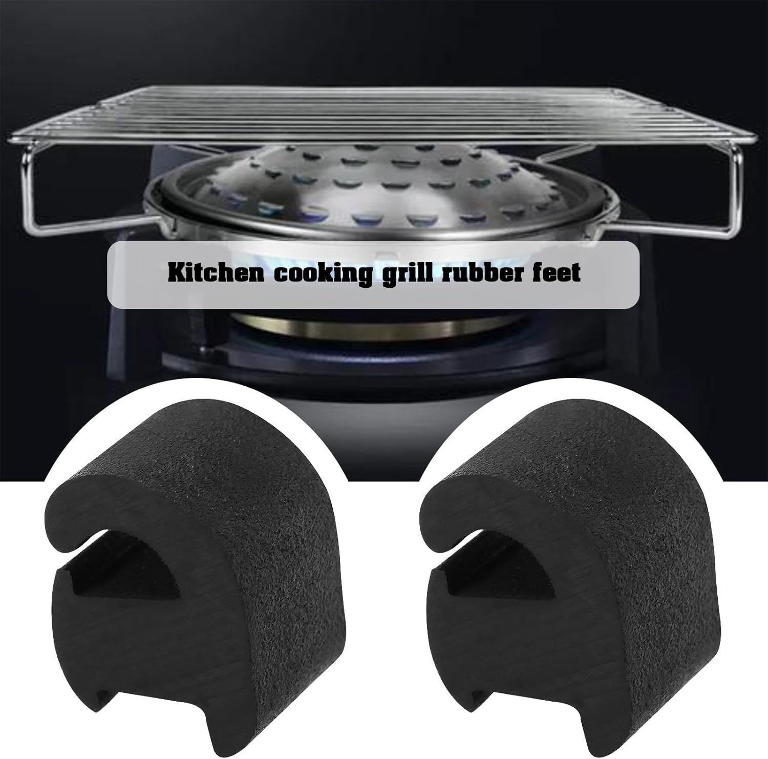 SG Store 24 PCS Kitchen Cooking Grill Rubber Feet Replacement Part Anti-Scratch Cooktop Grille Rubber Support Feet Compatible with Frank Compatible with Hotpoint image number 5