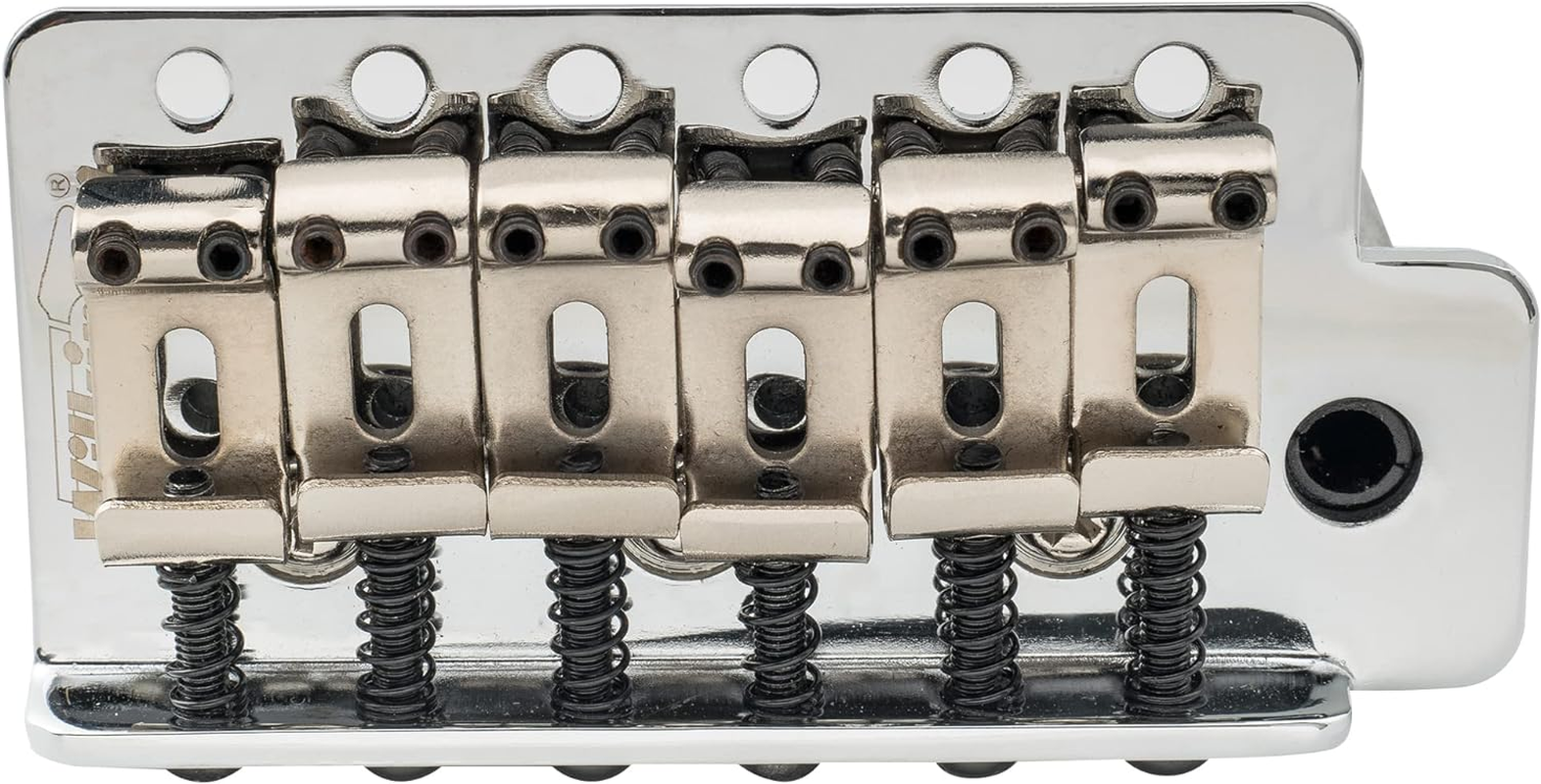 Wilkinson 52.5Mm(2-1/16 Inch) Vintage Style Full Block ST Guitar Tremolo Bridge Pop-In Arm 6 Screws for Squier/Mexico Fender Strat, Chrome image number 5