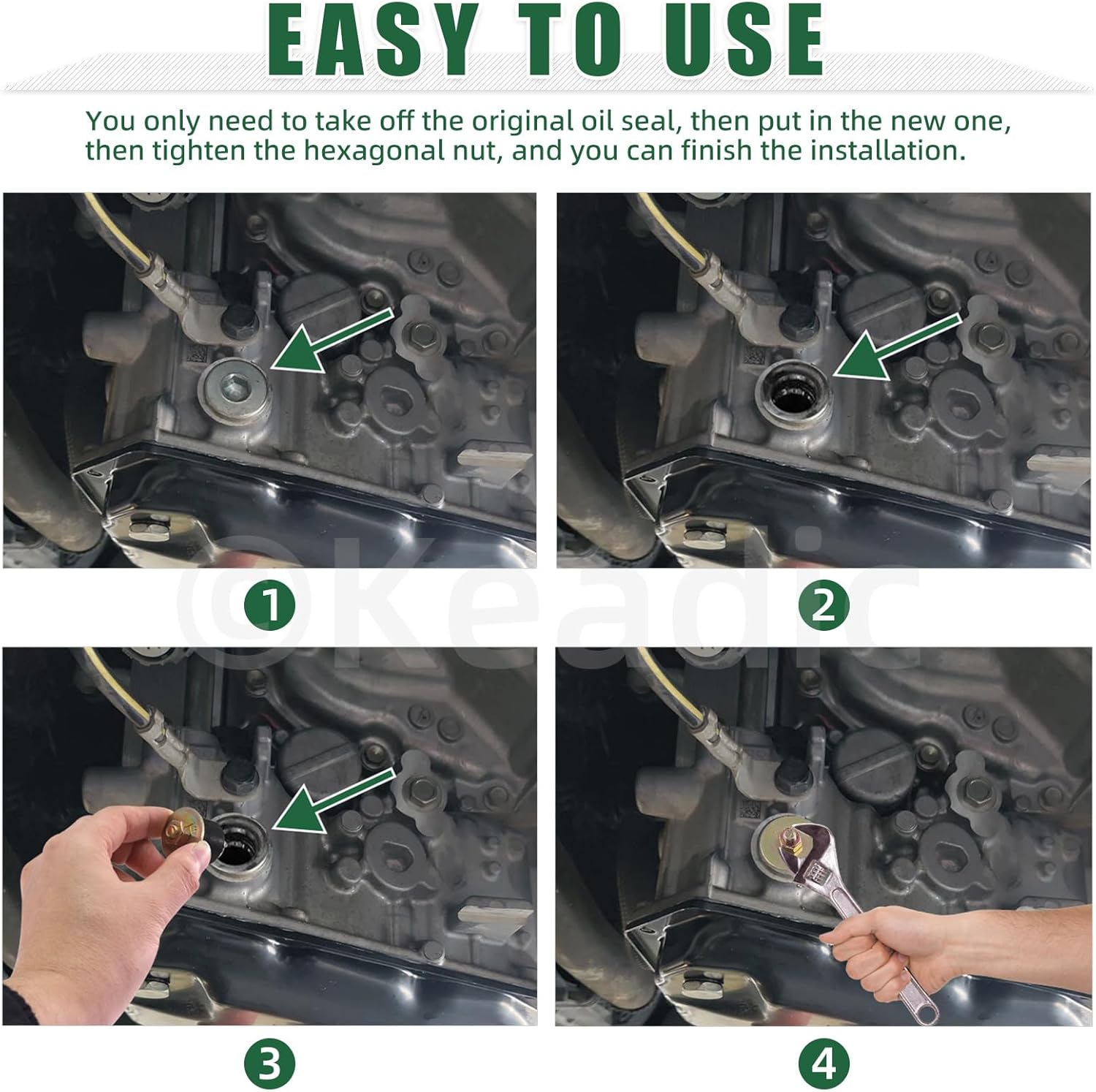 Keadic 14Pcs 7 Sizes Automotive Rubber Expansion Plug Assortment Set, 4" 7/8" 1" 1-1/8" 1-1/4" 1-3/8" 1-1/2" Expandable Freeze Plugs image number 6