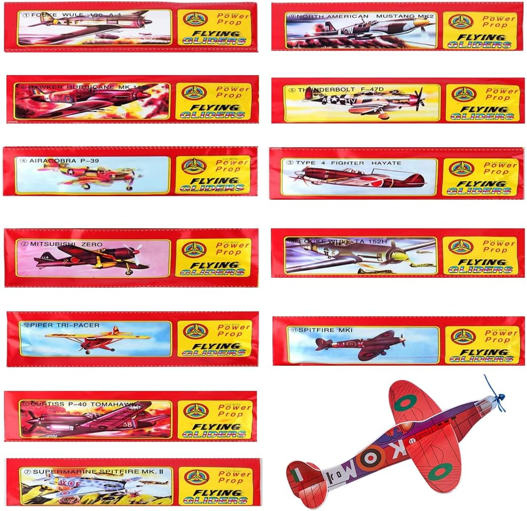 Set of 12 Glider Planes, Polystyrene Aeroplanes, Polystyrene Gliders, Gliders, Polystyrene Gliders for Children, Aviator Aeroplane for Children'S Birthday Party Favours Party Bags image number 2