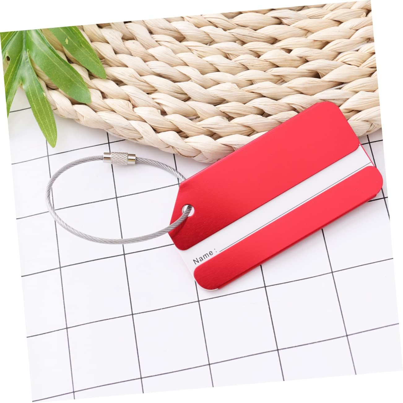 AKOOSY Aluminum Luggage Tags Fashion Multicolour Baggage Tag for Travel Suitcase with Name Card Slot image number 6